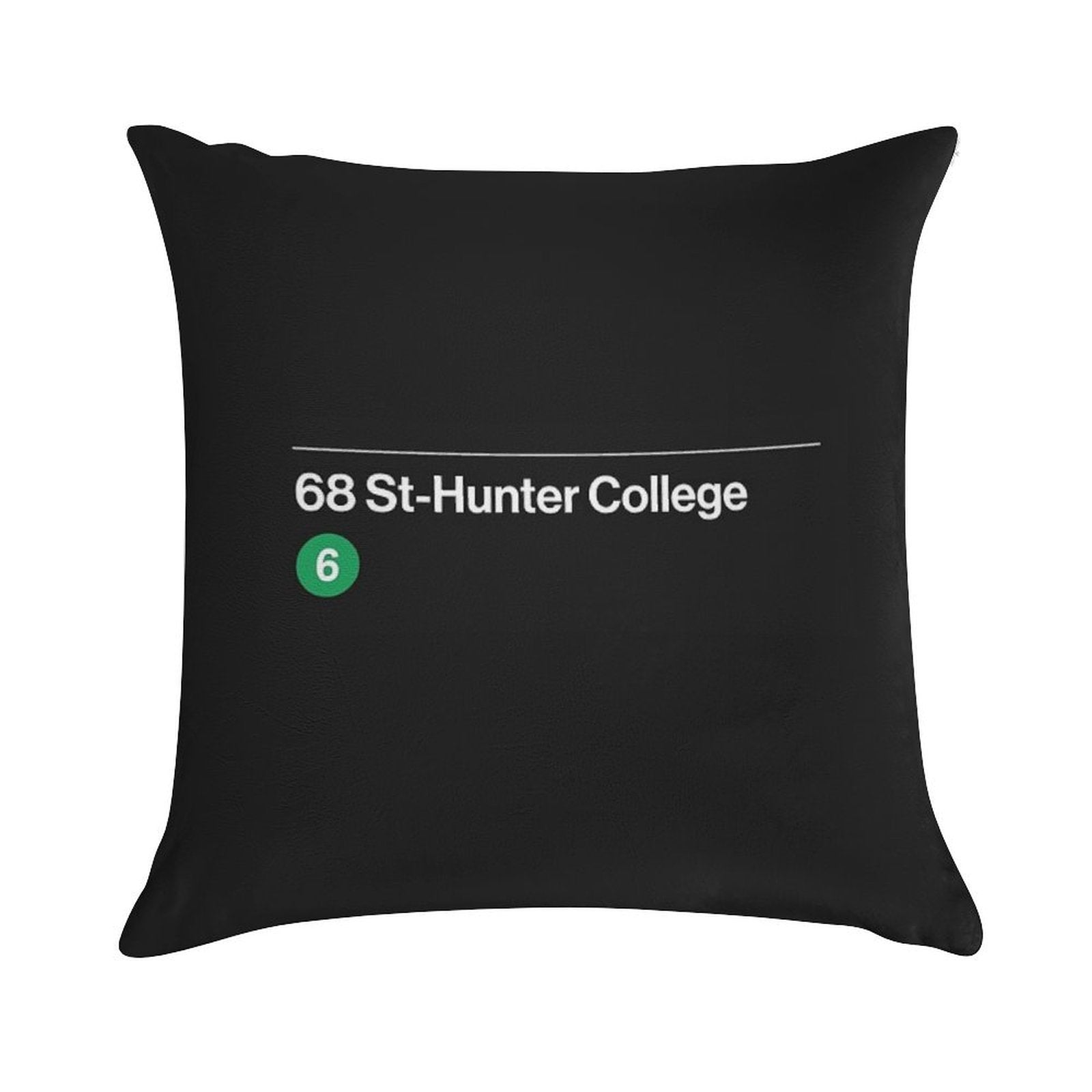68 St Hunter College Station Soft High-Density Material Throw Pillow