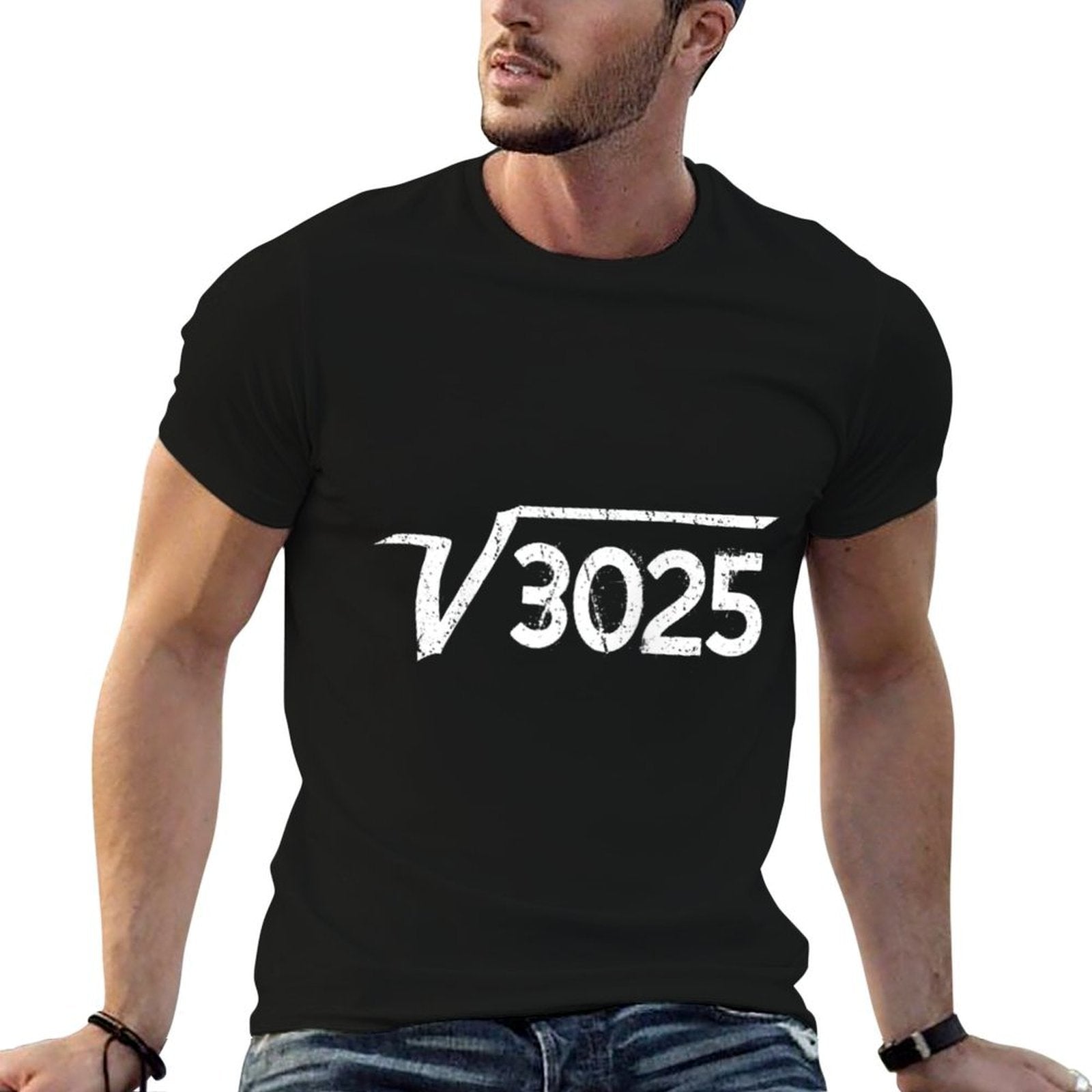 50th Birthday Square Root of 3025 Maths Raglan Baseball  Wrinkle-resistant T-Shirt