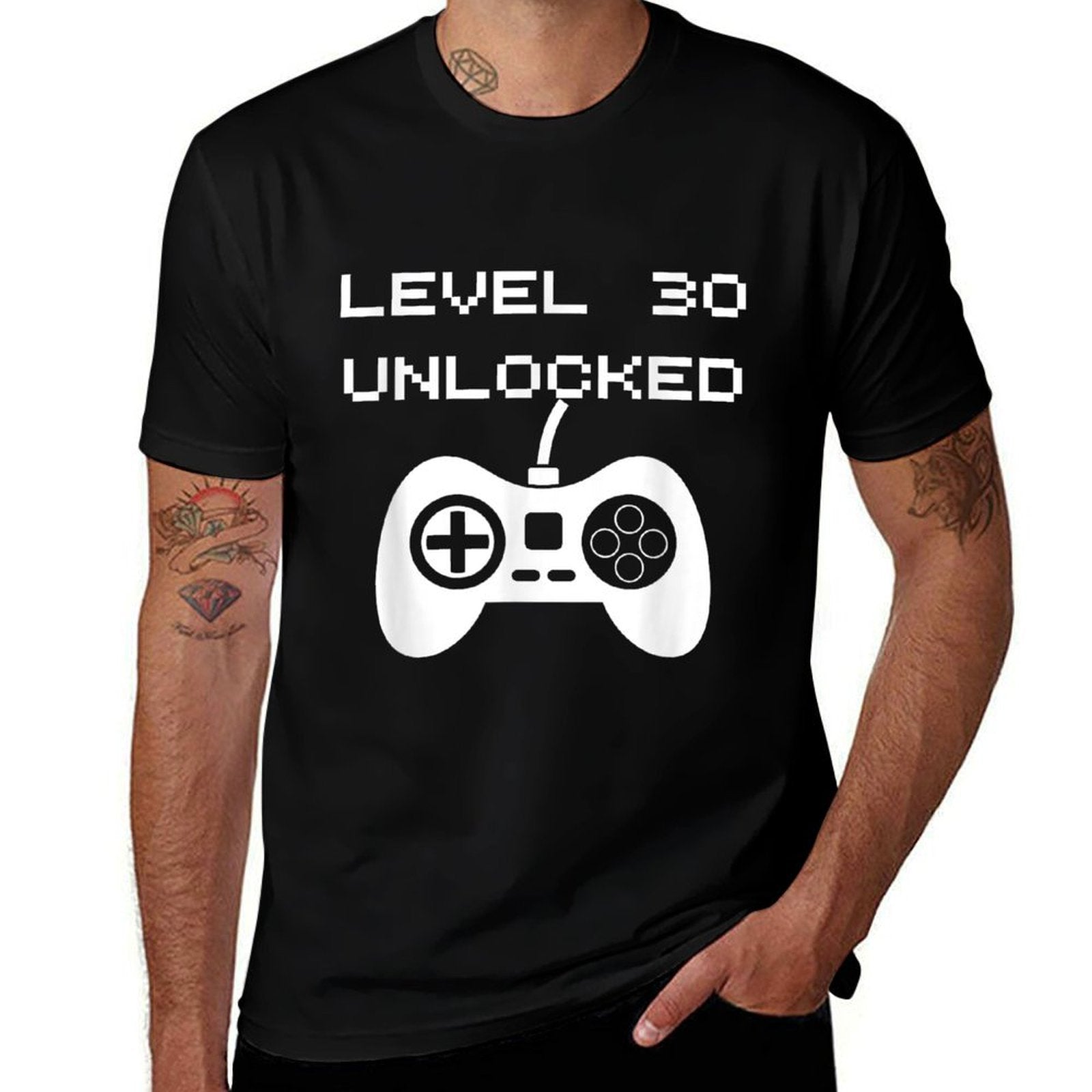 Level 30 Unlocked Gaming - 30th Birthday Gift  Cotton T-Shirt