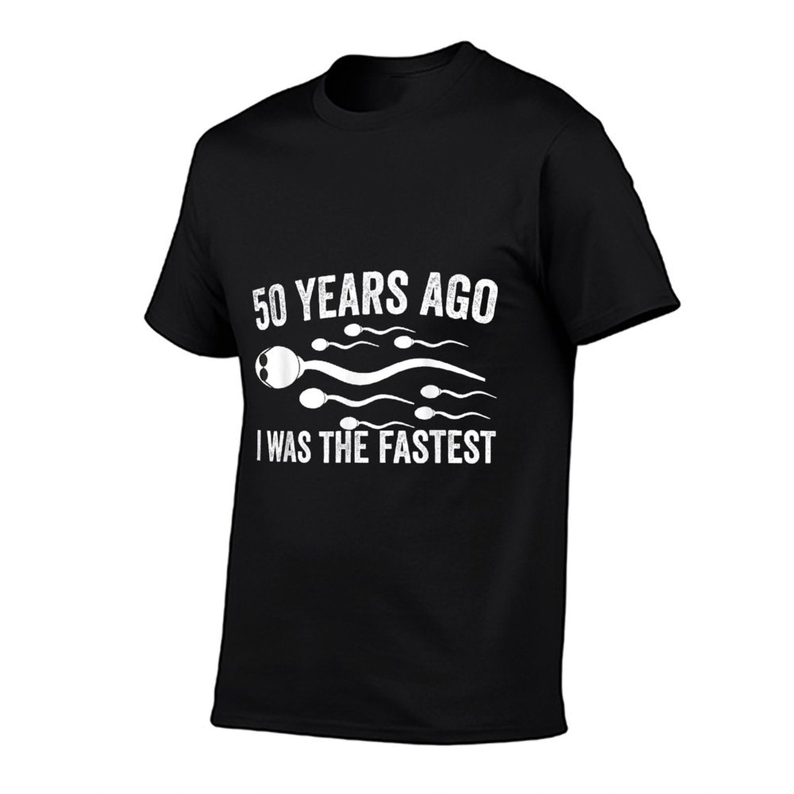 50 Years Ago I Was The Fastest Sperm Funny 50th Birthday  Polyester Blend T-Shirt