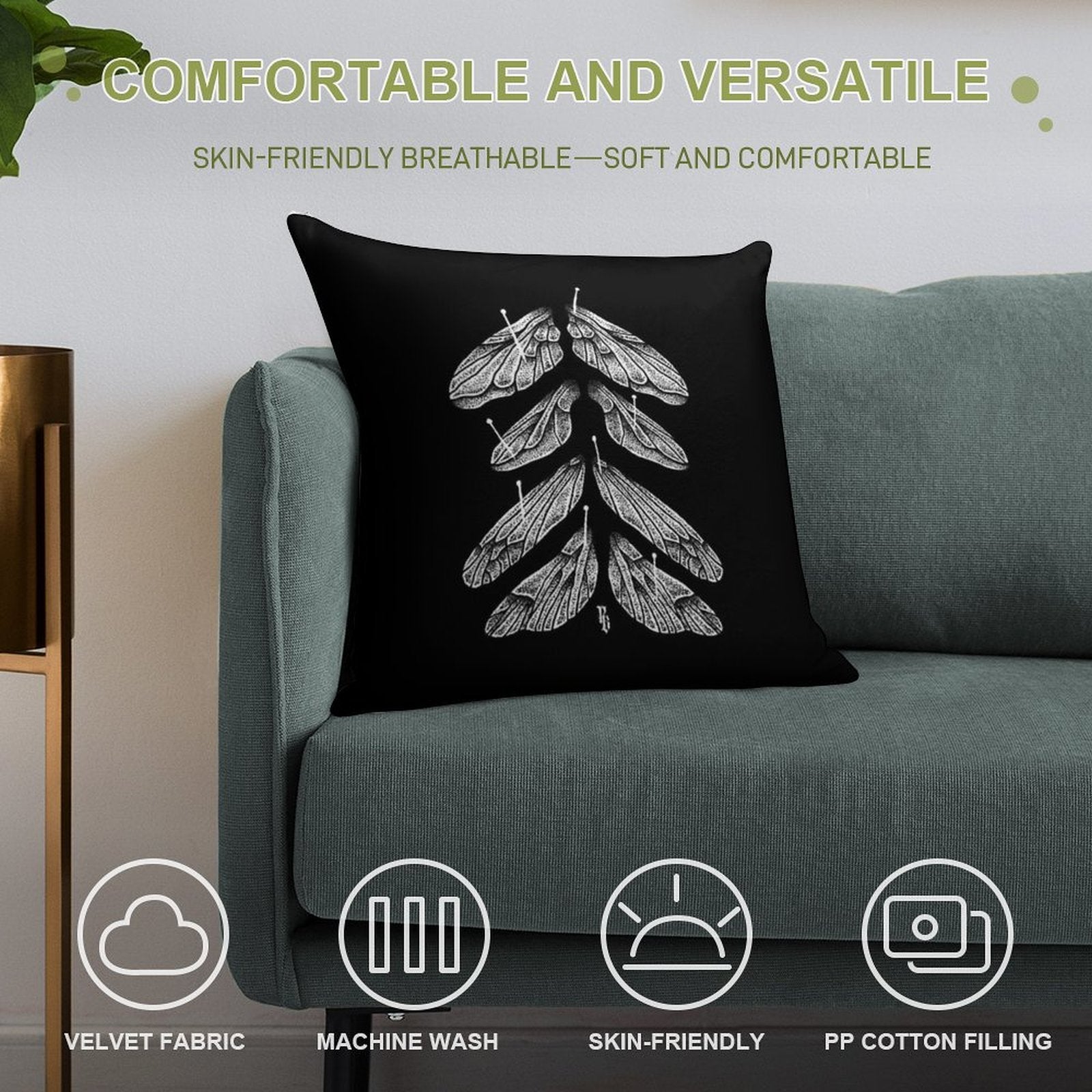 Wings Soft Anti-Pilling Throw Pillow