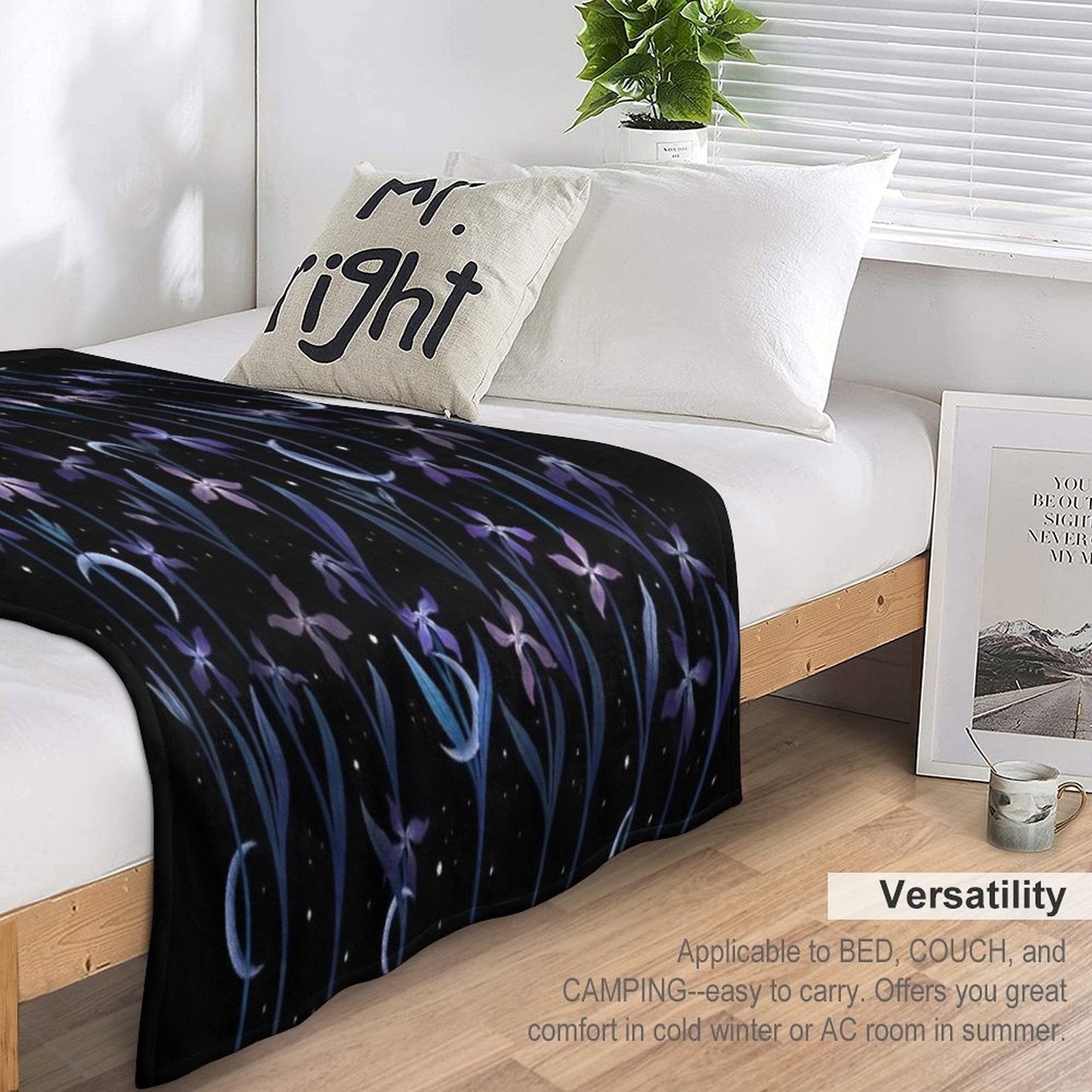 Greeting to The Moon - Matthiola Easy Care Throw Blanket