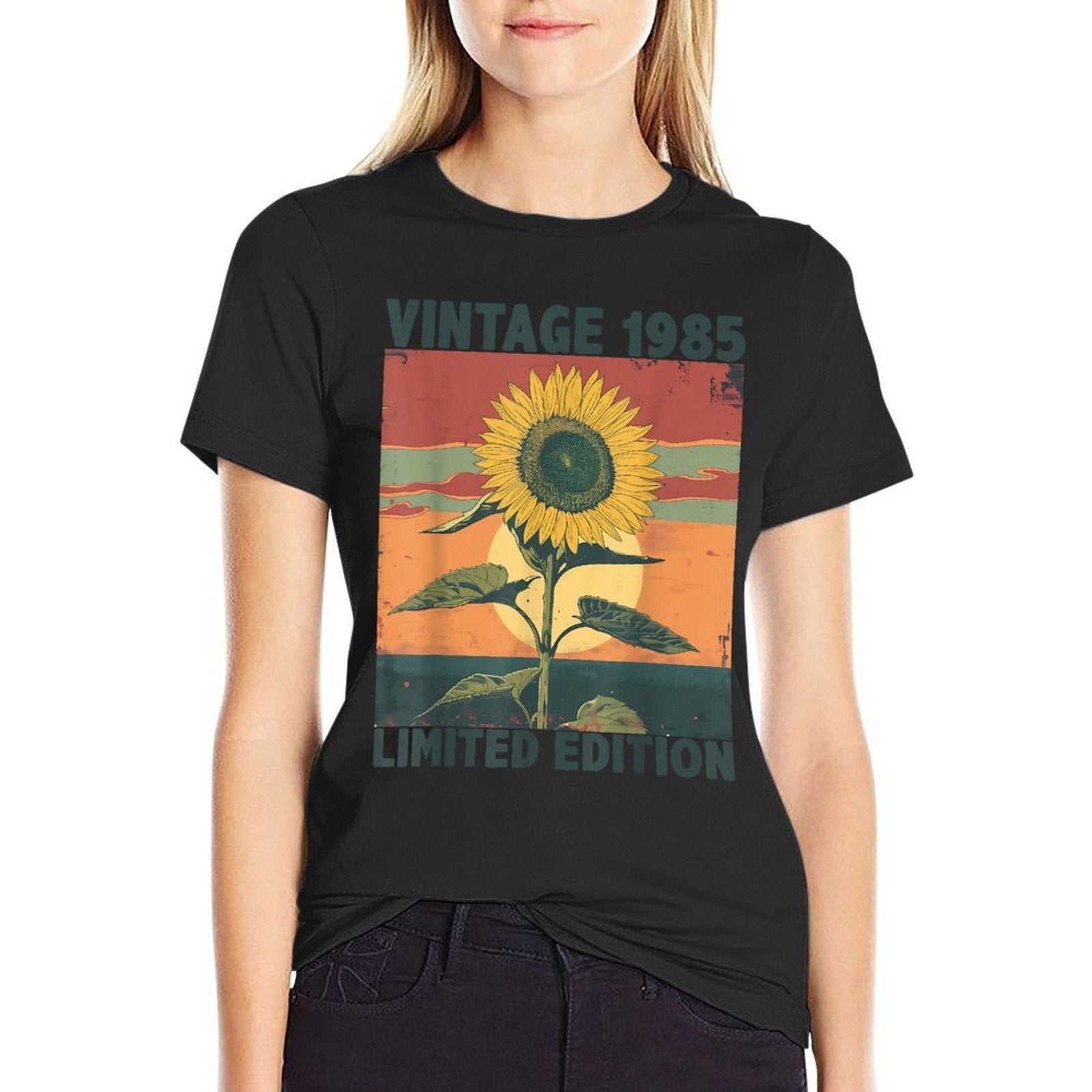 40 Years Old Gift Vintage 1985 Sunflower Lover 40th Birthday  Quick-drying T-Shirt