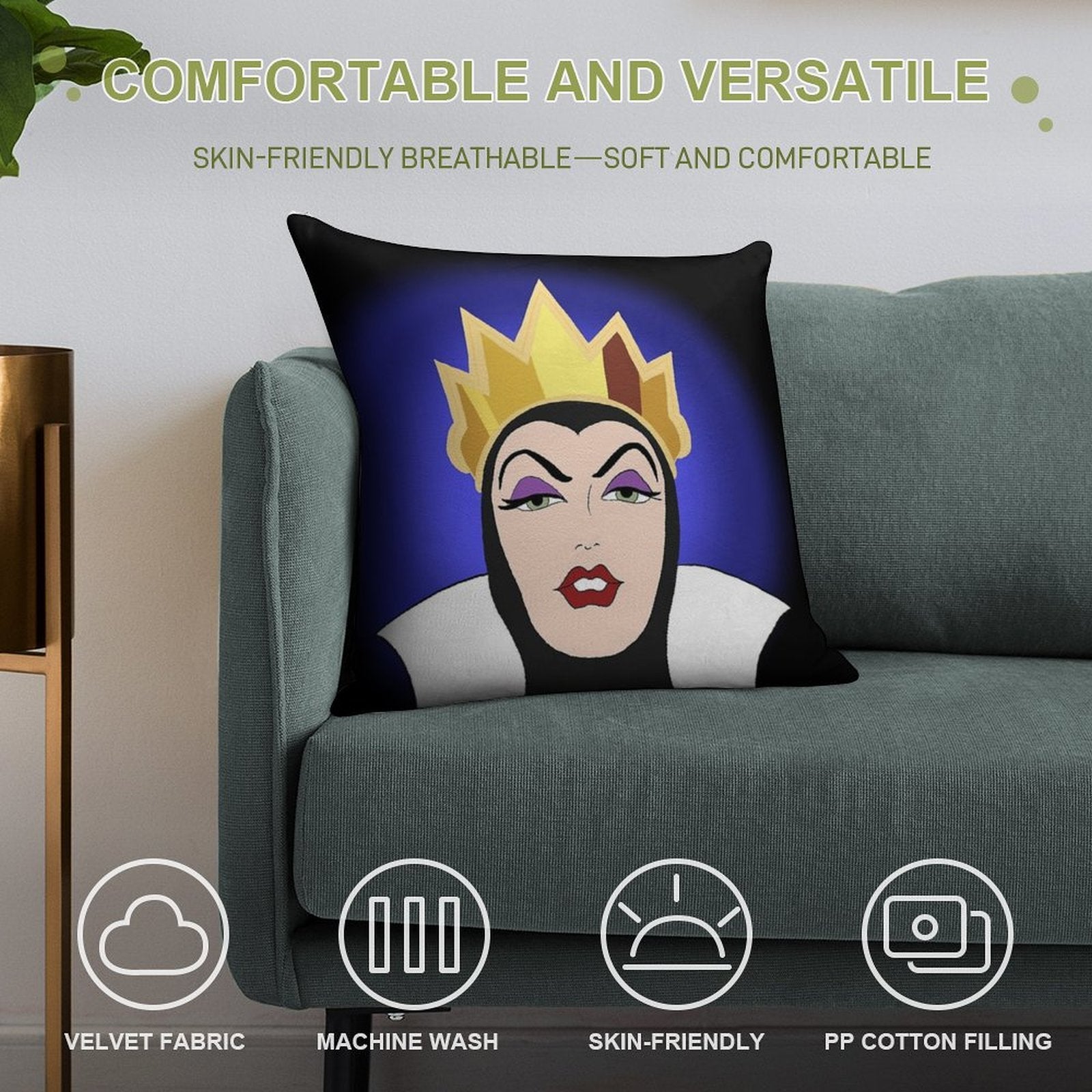 Witch Soft Fade-Resistant Throw Pillow
