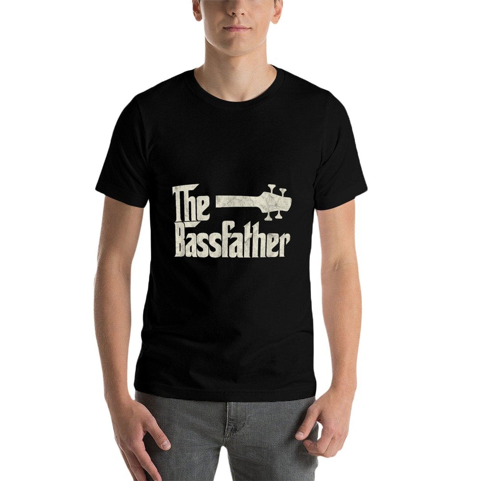 The Bassfather - Distressed Bass Player Dad Fathers Day  Vintage-inspired T-Shirt