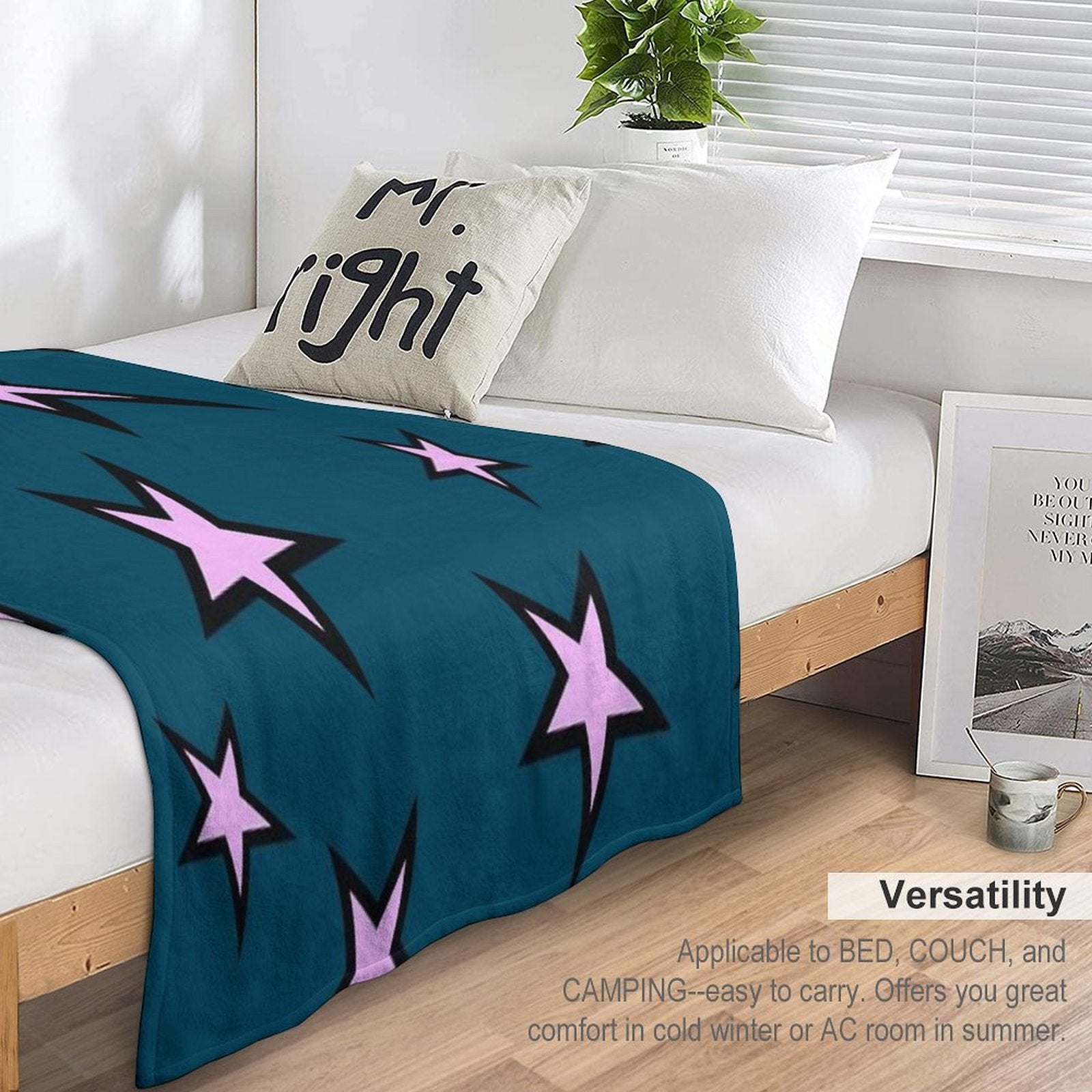 Star Pattern Machine-washable Throw Blanket
