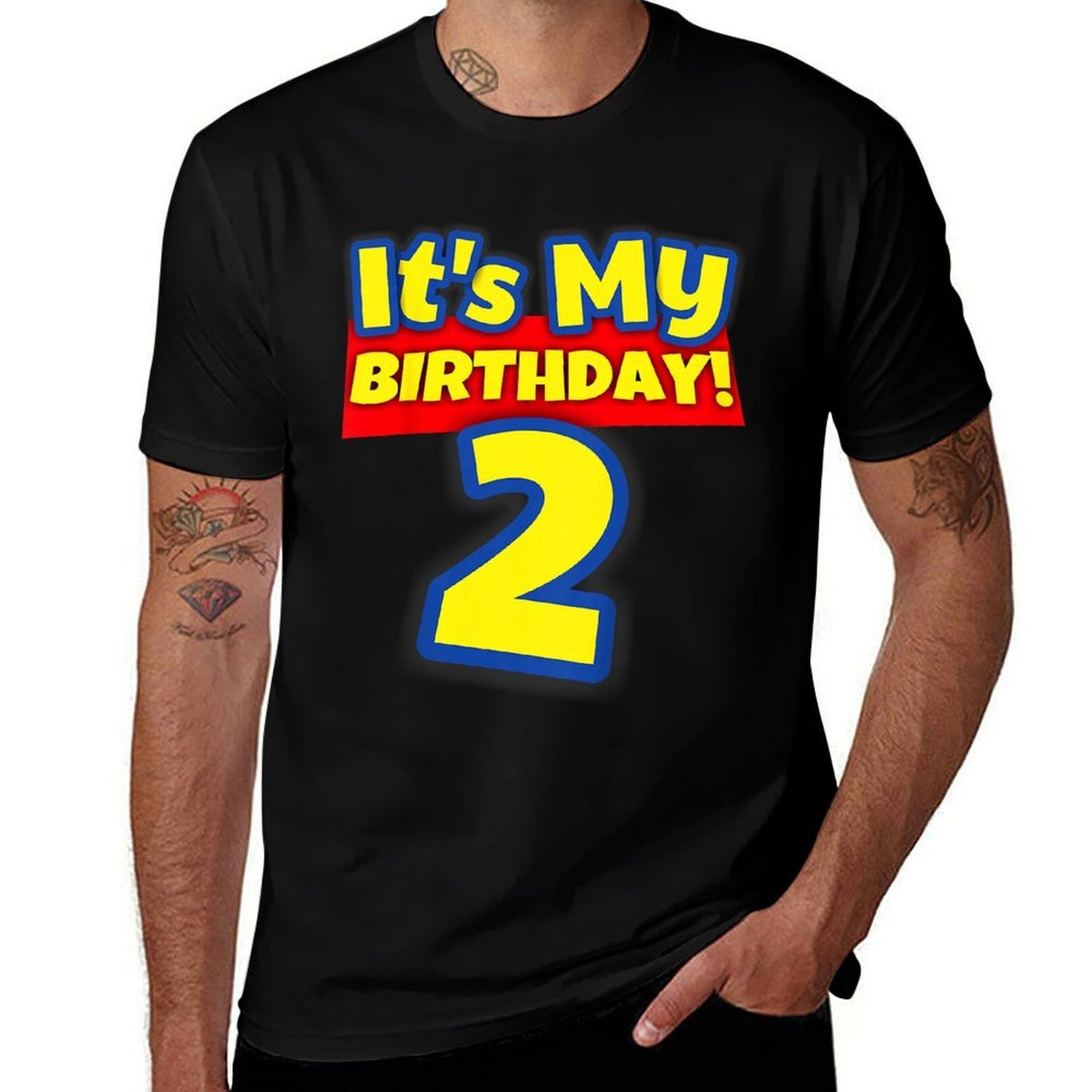 2 Year Old 2nd Birthday Boys And Girls It's My Birthday  Polyester Blend T-Shirt