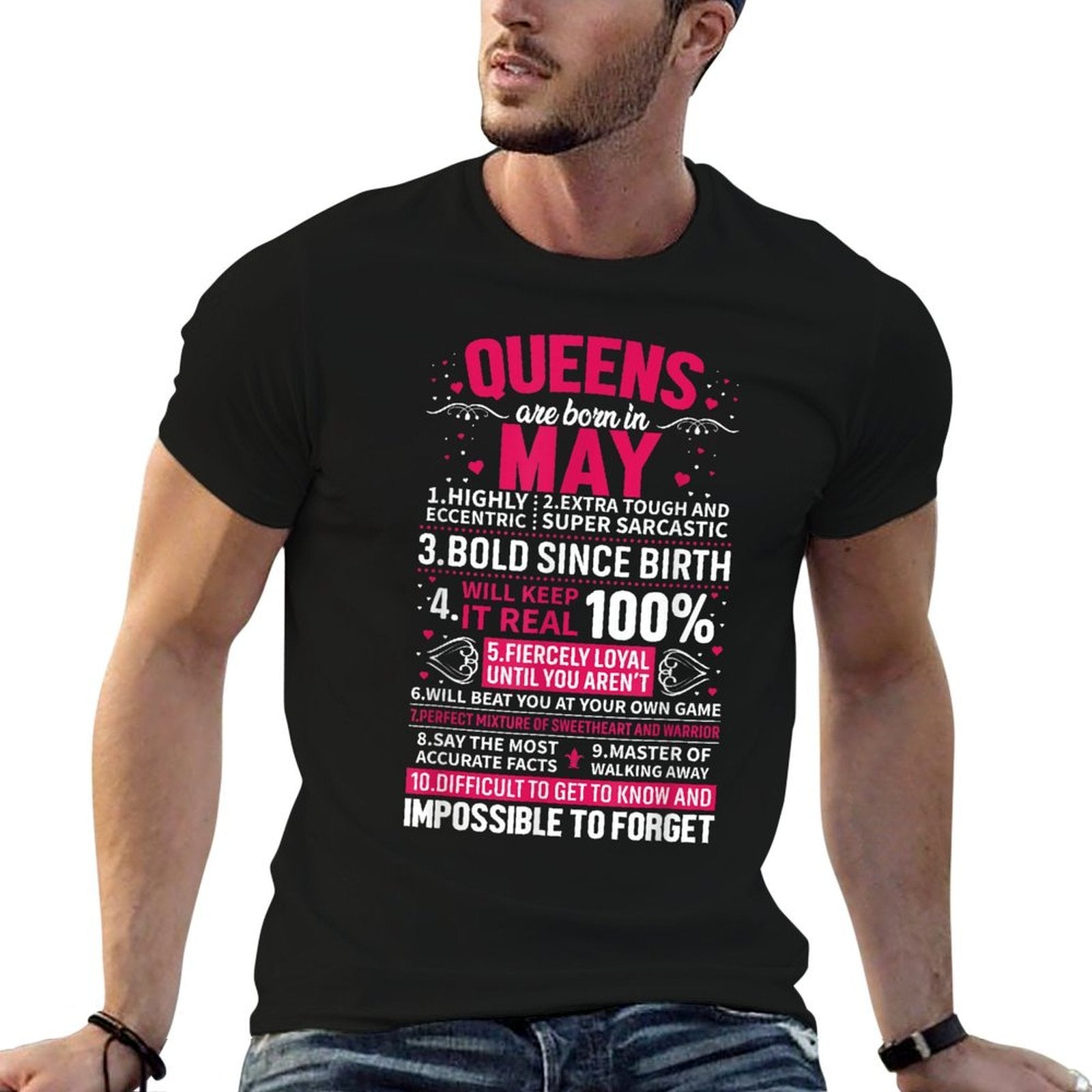 Queens Are Born in May  Summer-ready Fabric T-Shirt