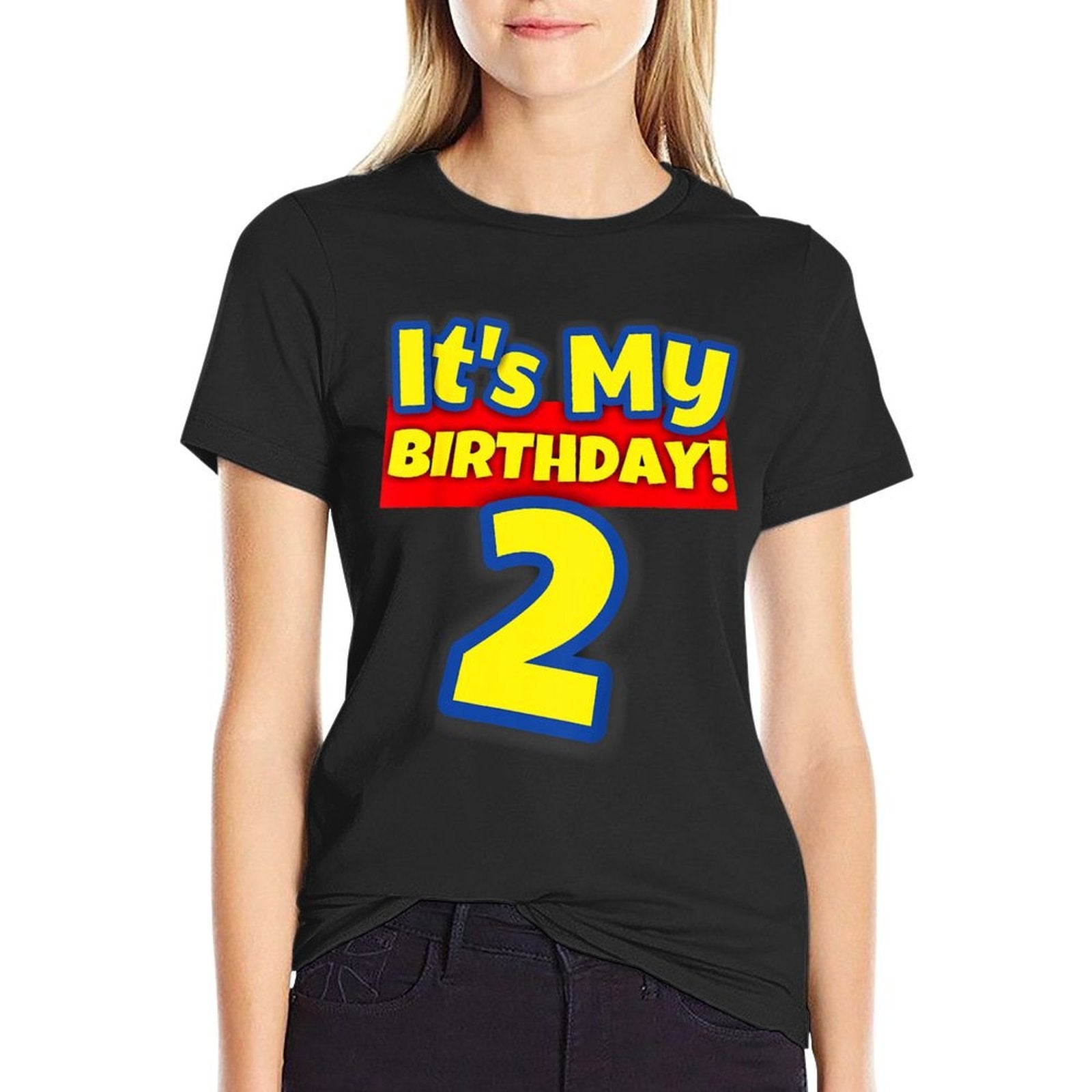 2 Year Old 2nd Birthday Boys And Girls It's My Birthday  Polyester Blend T-Shirt