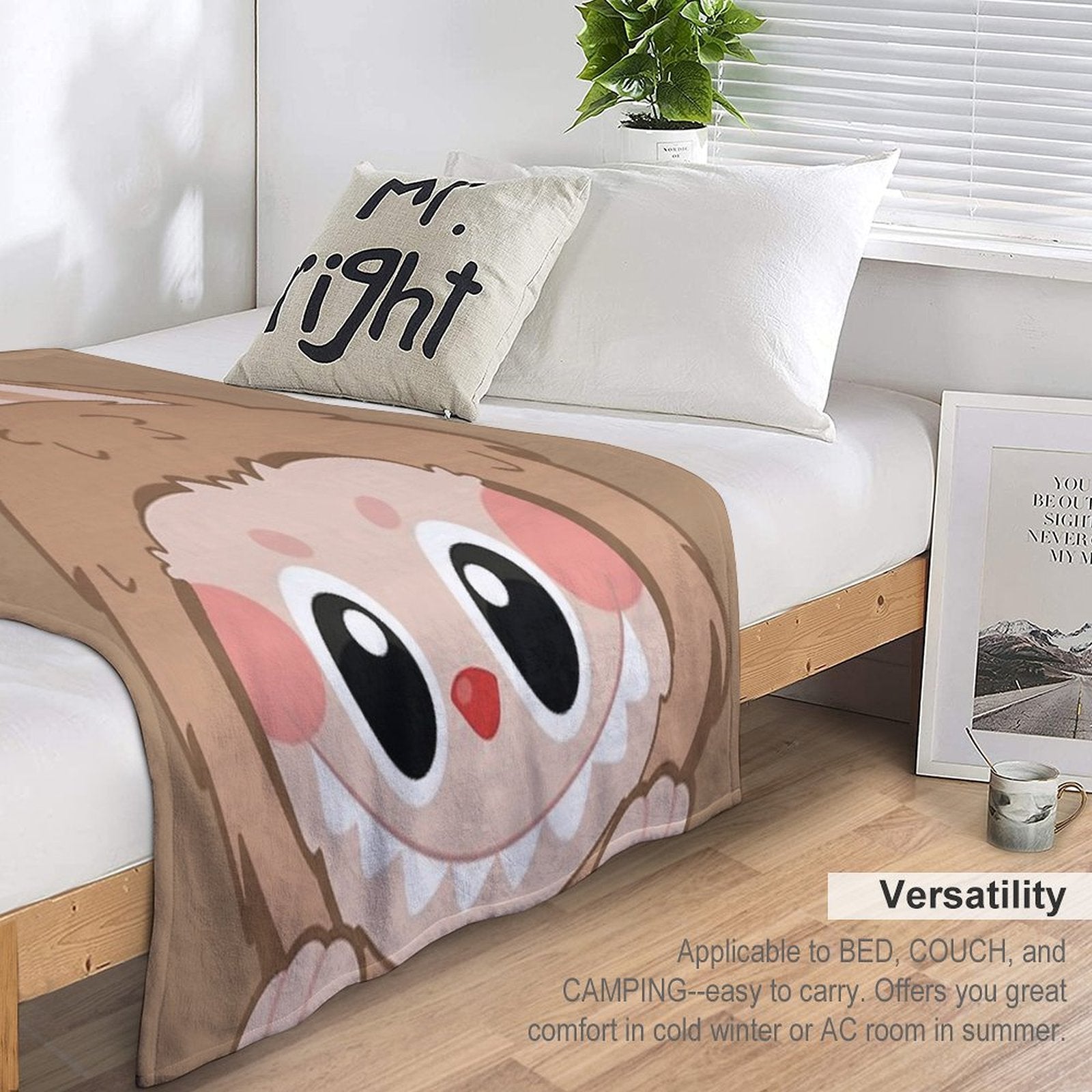 Labubu Toffee Peeker V2 Comfort Throw Blanket