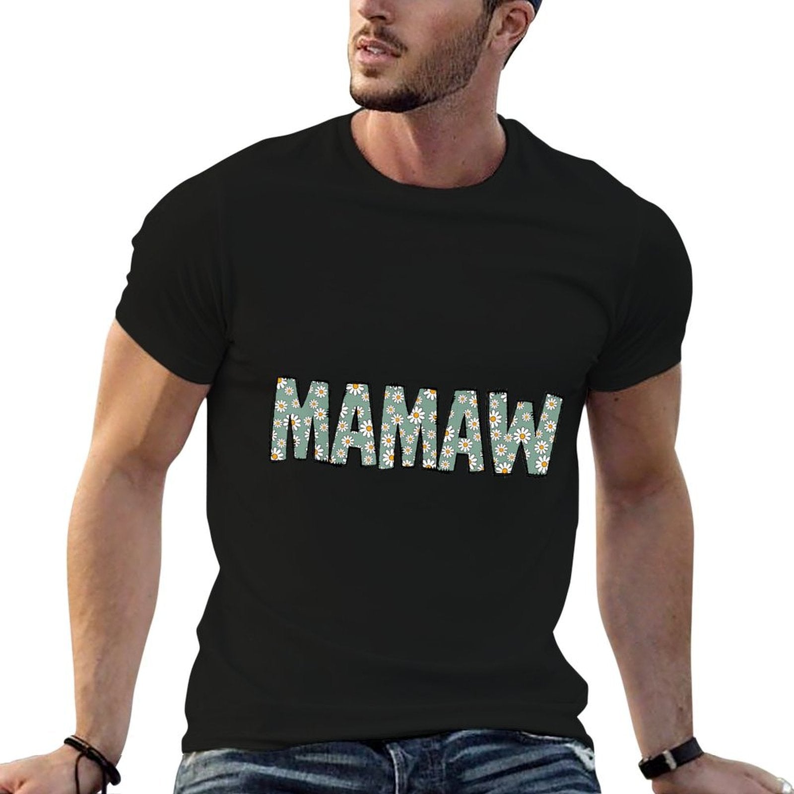 Retro Mamaw Colorful Flowers Groovy Daisy Flower  Affordable Price T-Shirt