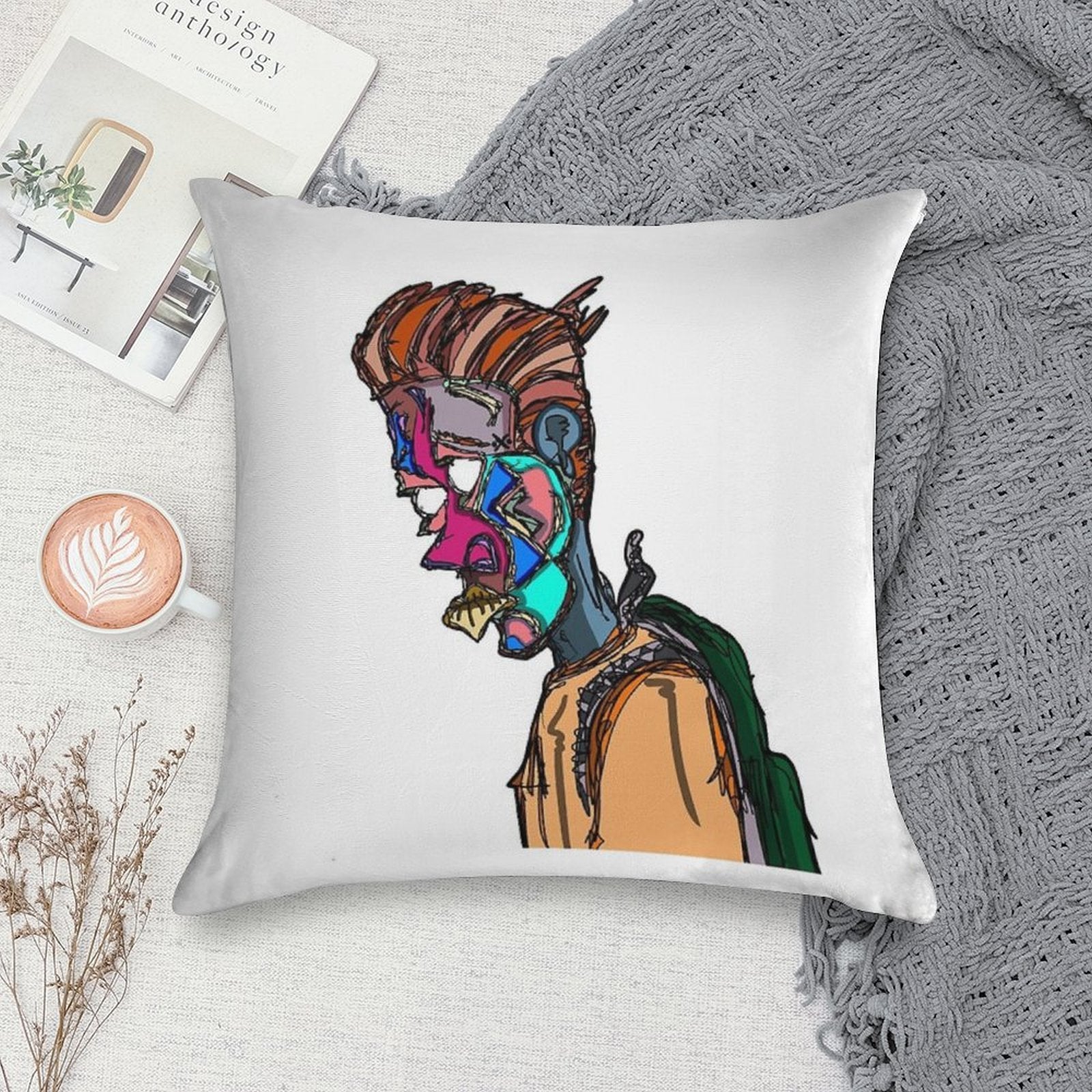 Mosaic Daypacker Soft High-Density Material Throw Pillow