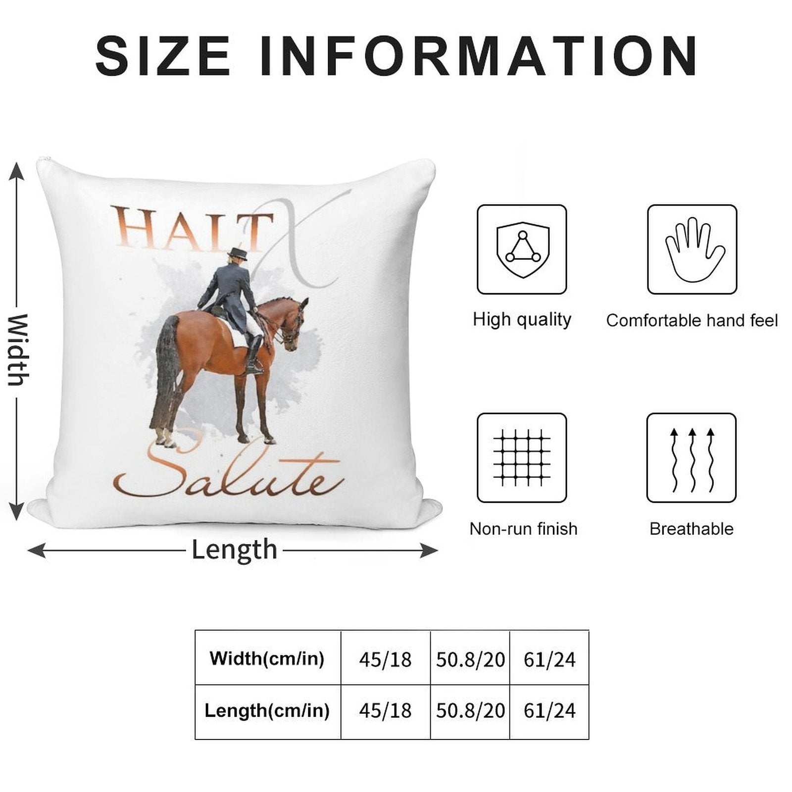 Halt X Salute Soft Home Decor Throw Pillow