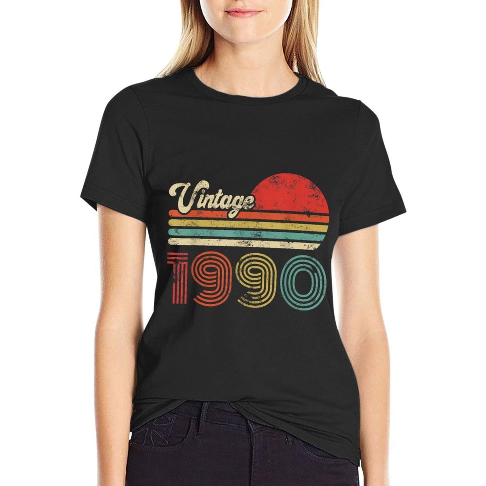 35 Year Old Birthday Vintage 1990 35th Birthday  Fade-proof Color T-Shirt