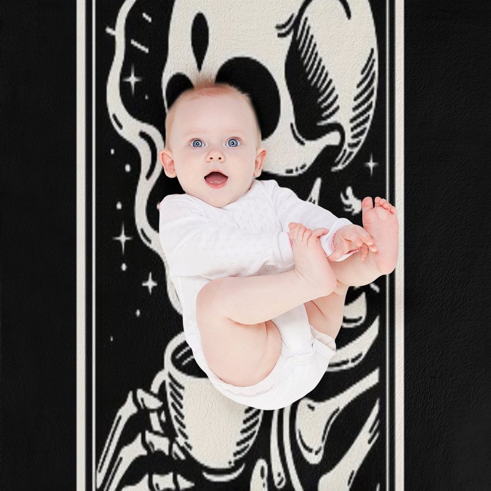 The Coffee Tarot Skul Sustainable Throw Blanket