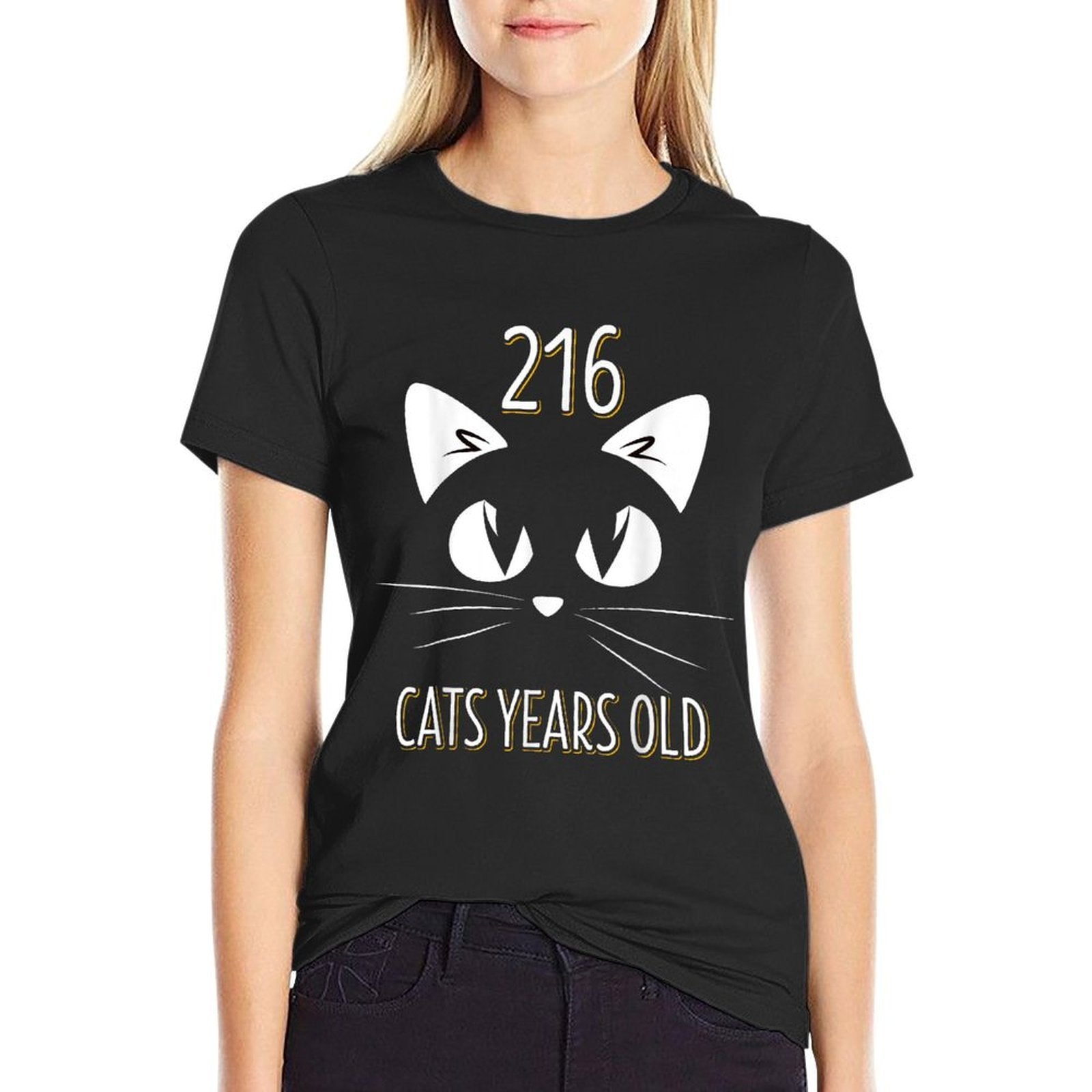 50th Birthday 216 Cat Years Old For Cat Lover  Summer-ready Fabric T-Shirt