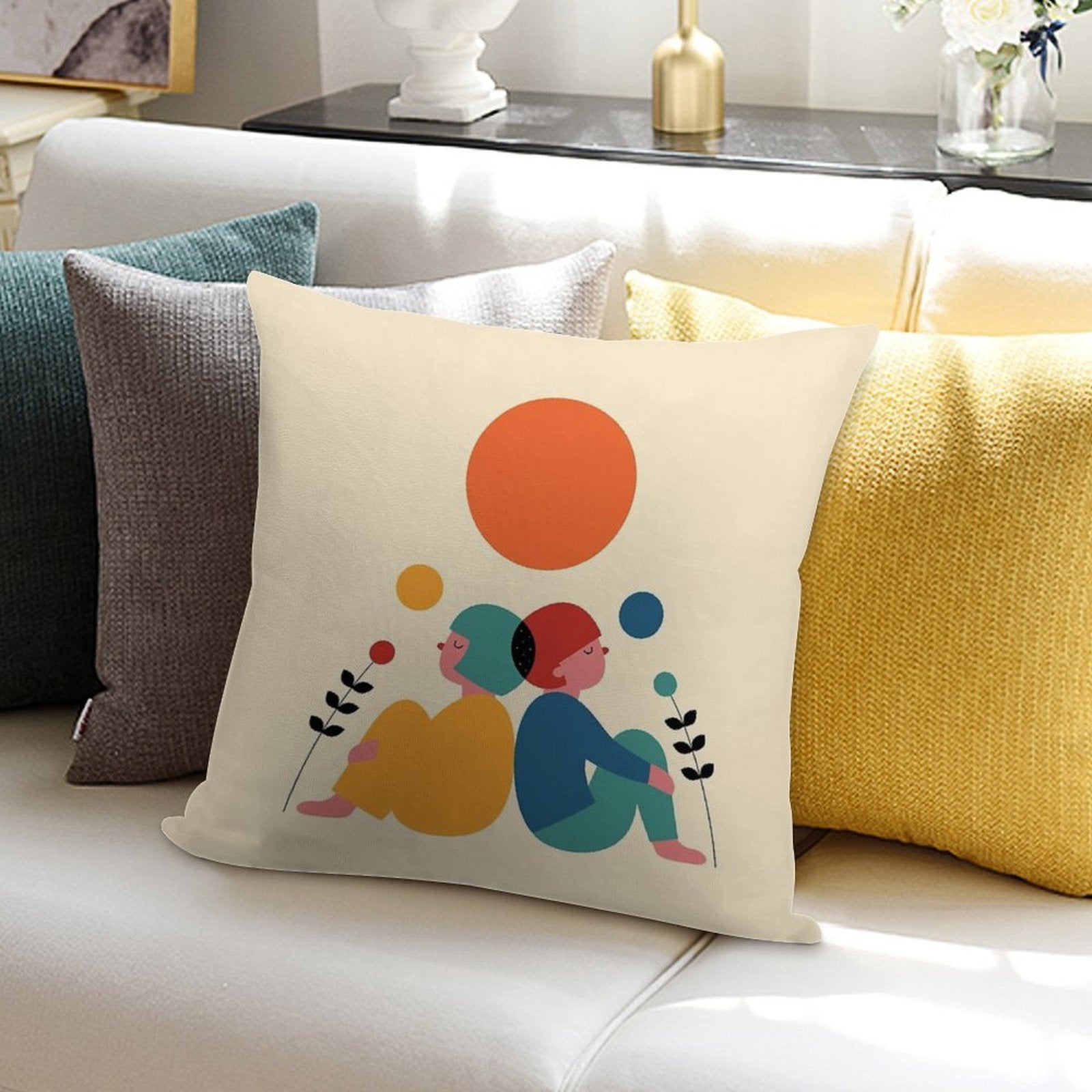 Miss You Soft Washable Throw Pillow