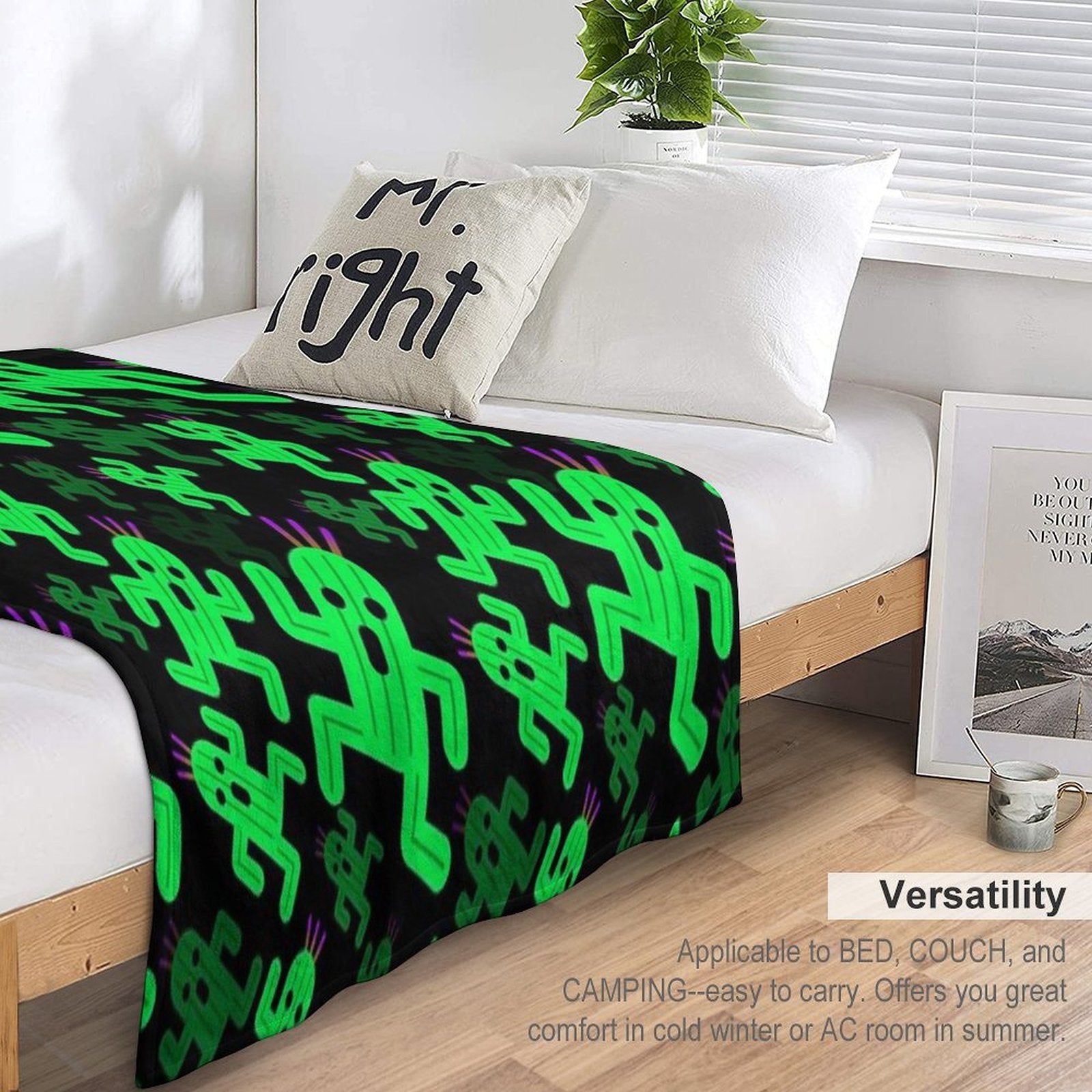 Cactuar Pattern Multi-functional Throw Blanket