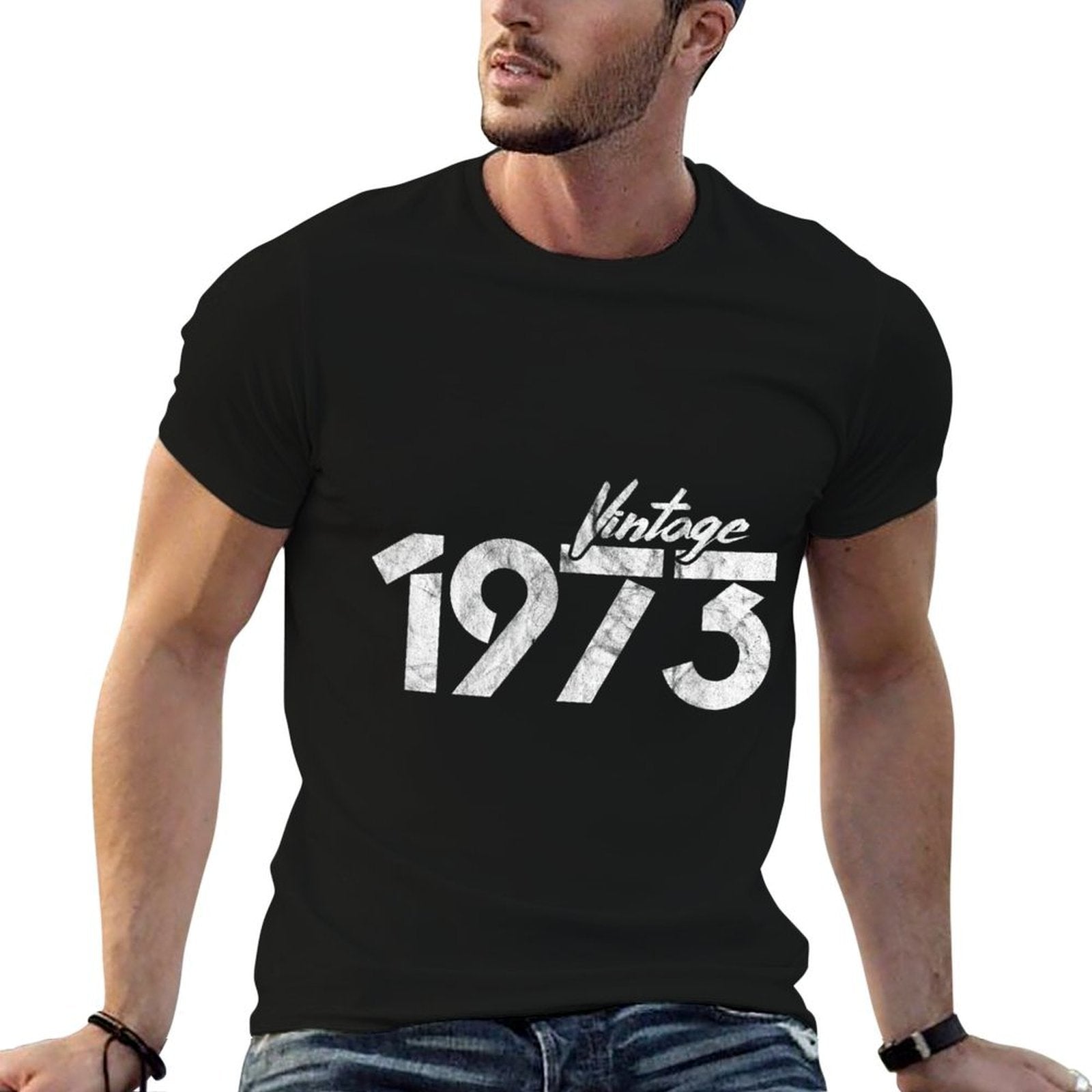 1973 Vintage 50th Birthday Party 50 Year Old Distressed  Vintage-inspired T-Shirt
