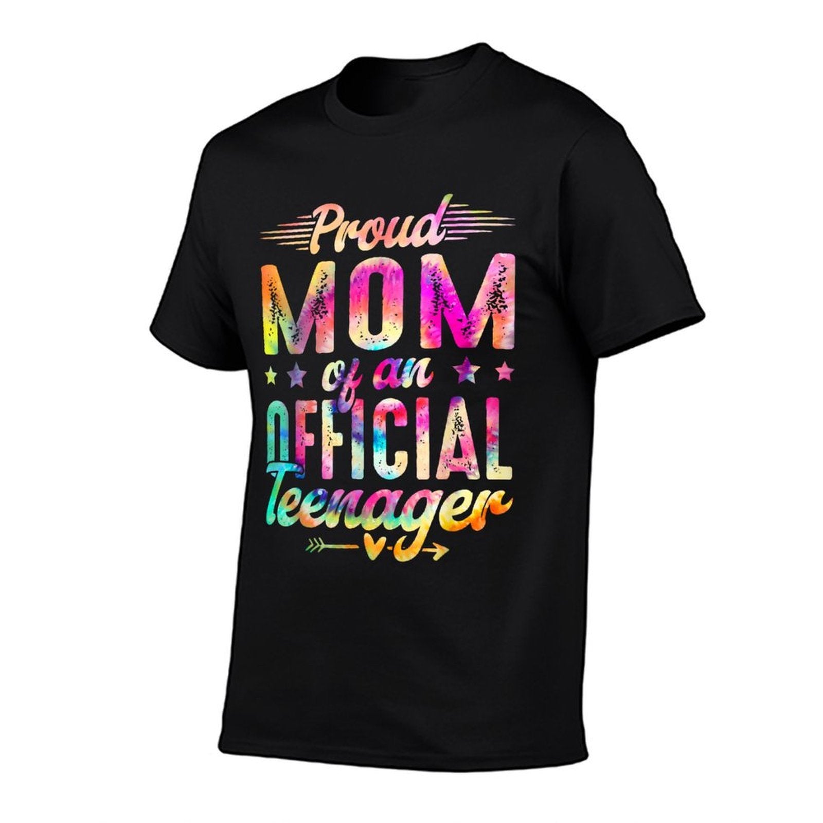 13 Years Old Proud Mom Officialnager 13th Birthday  Ribbed Collar T-Shirt