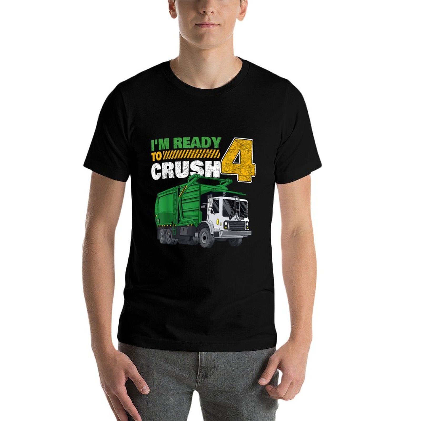 4th Birthday Garbage Truck Lover 4 Years Old Bday  Quick-drying T-Shirt