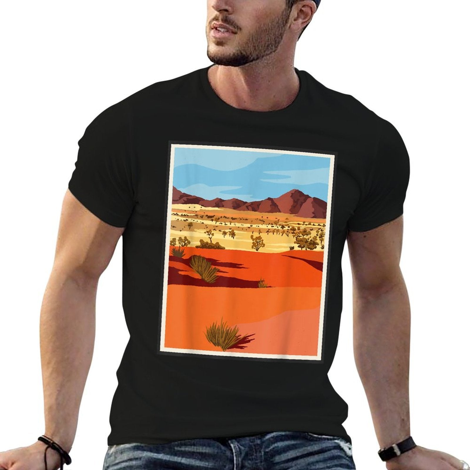 Desert Wasteland Landscape  Slim-fit Cut T-Shirt