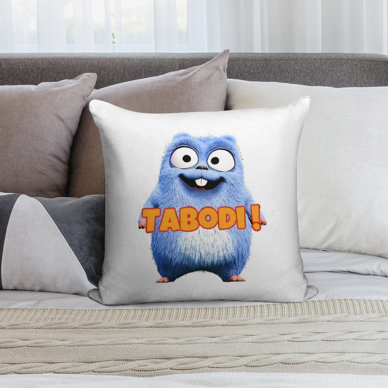 Grizzy&lemming Soft Hidden Zipper Throw Pillow