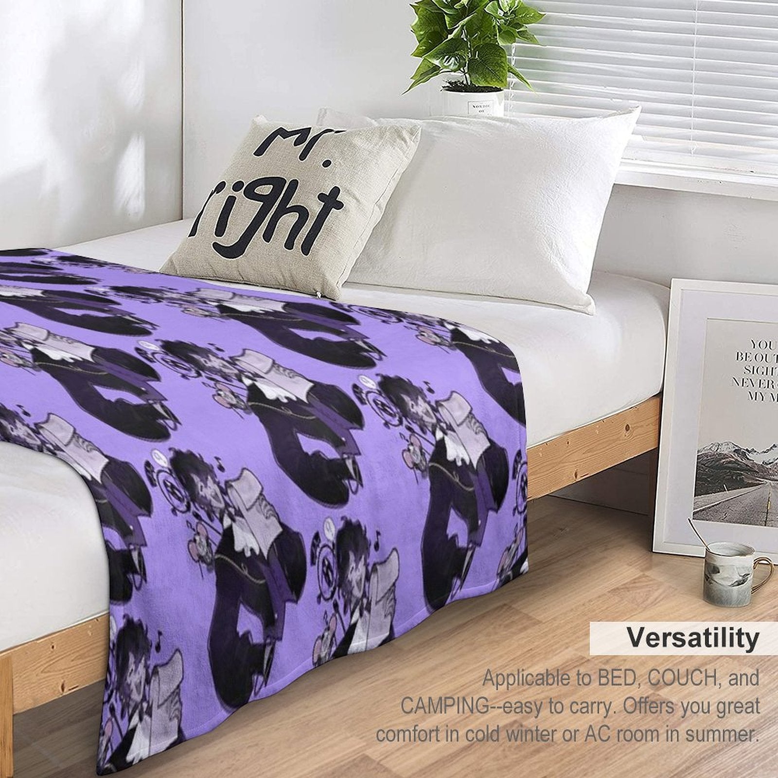 Shroomie Black Sapphire Cookie Gift-ready Throw Blanket