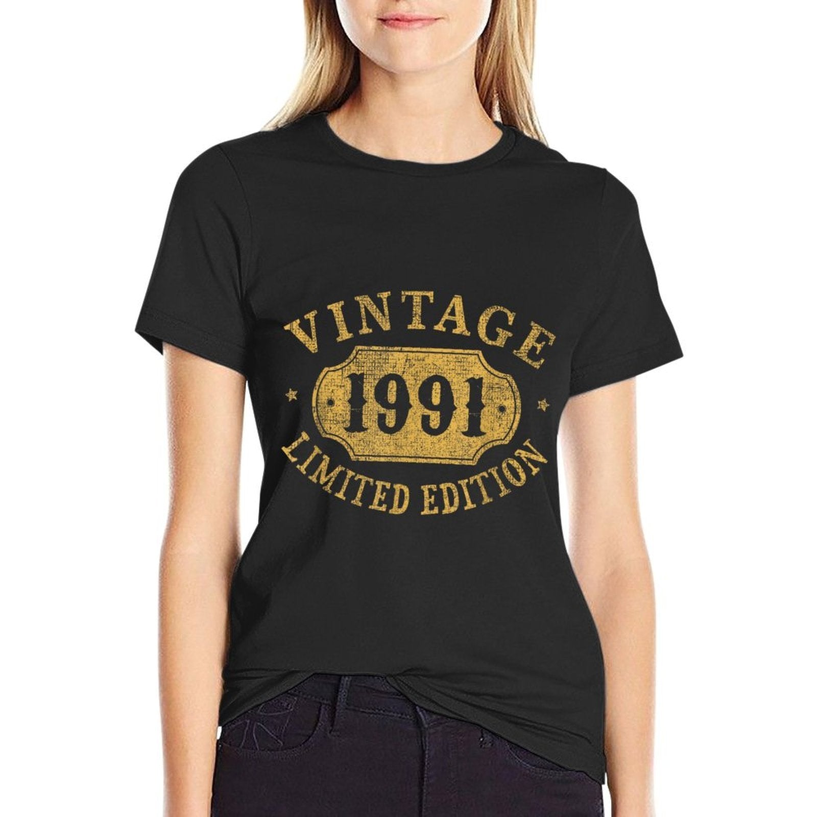 34th Birthday Women 34 Year Old Men Funny 1991 34 Year Old  Cotton T-Shirt