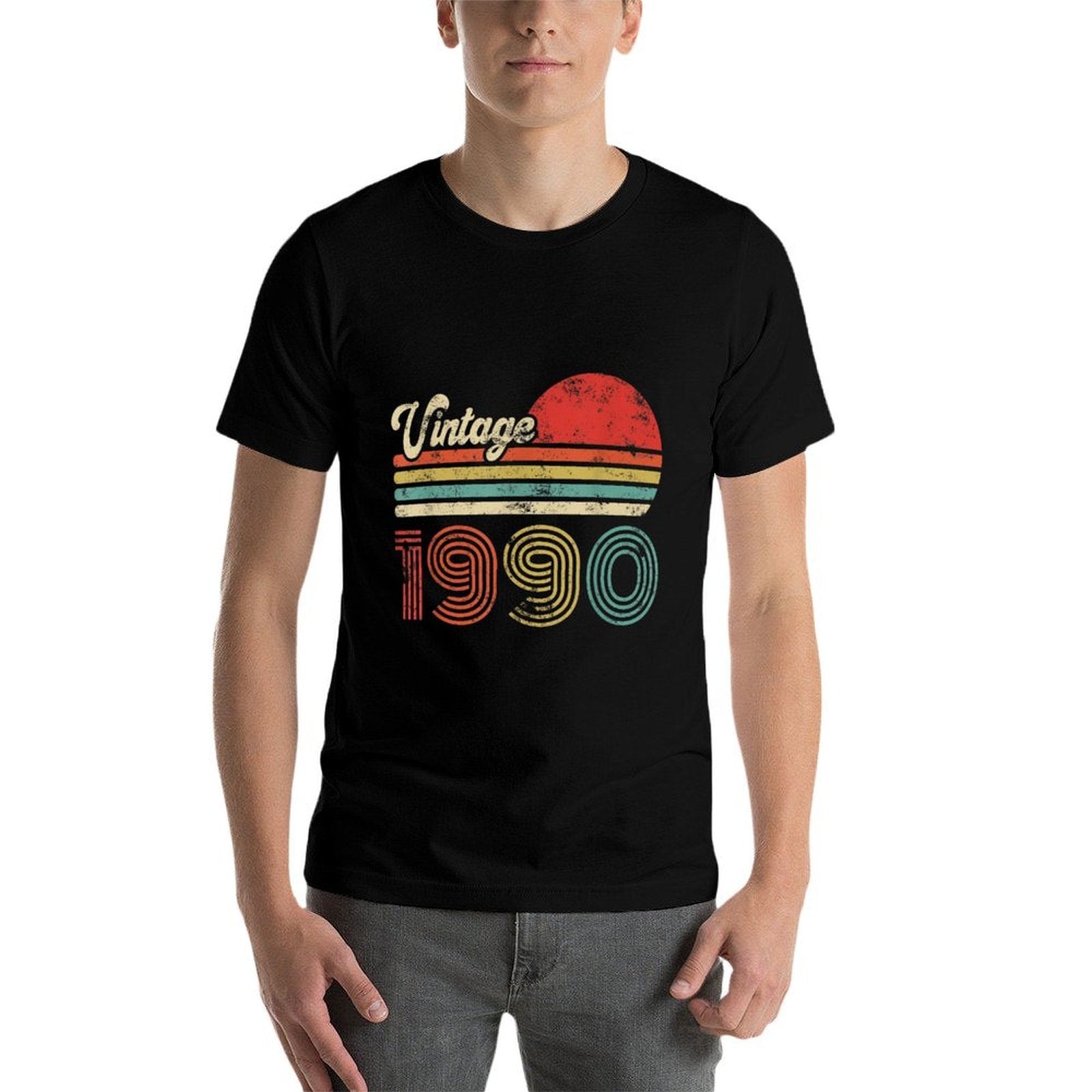 35 Year Old Birthday Vintage 1990 35th Birthday  Fade-proof Color T-Shirt