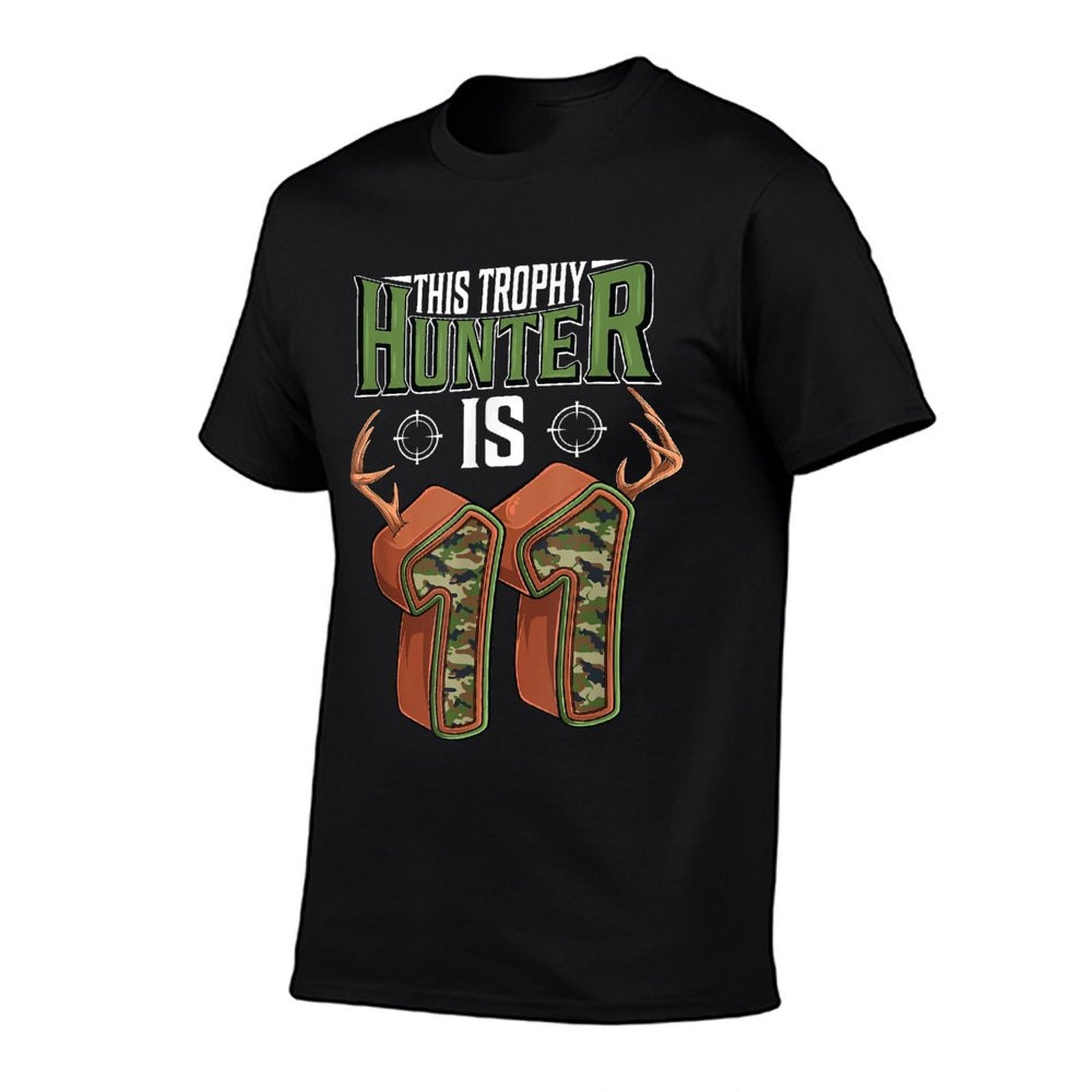 11 Year Old Hunting 11th Birthday Party Deer Hunter  Moisture-wicking T-Shirt
