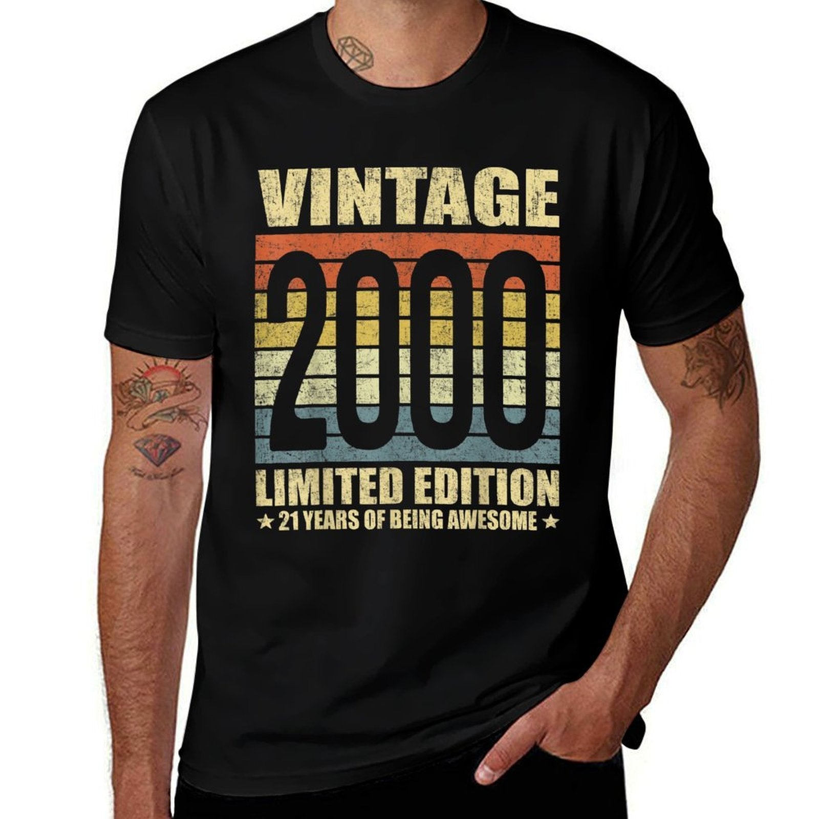 21 Year Old Gifts Vintage 2000 Limited Edition 21st Birthday  Polyester Blend T-Shirt