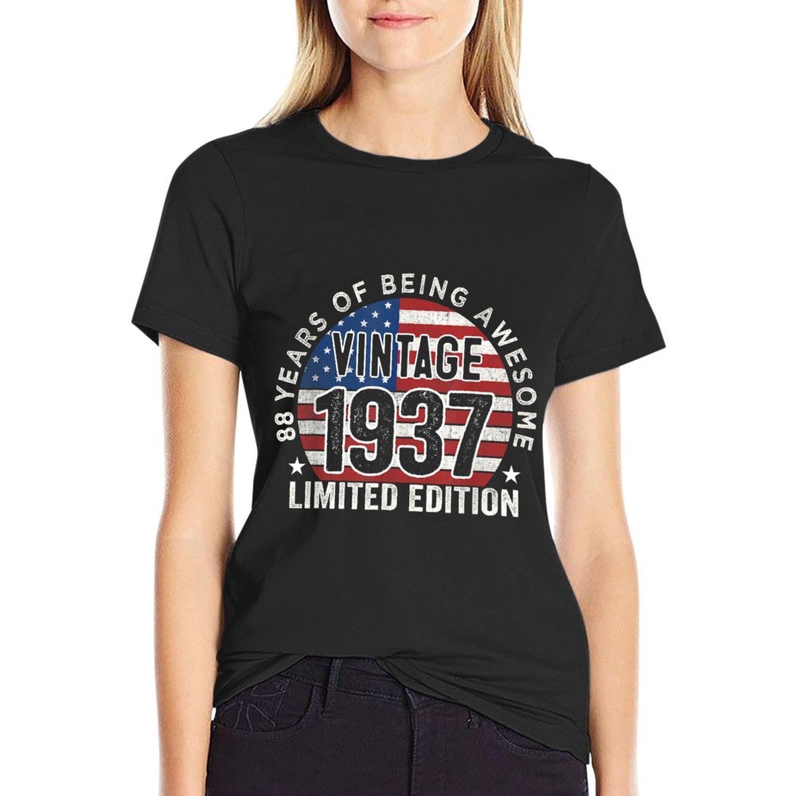 88th Birthday Gifts Men Vintage 1937 88 Years Old USA  Classic T-Shirt
