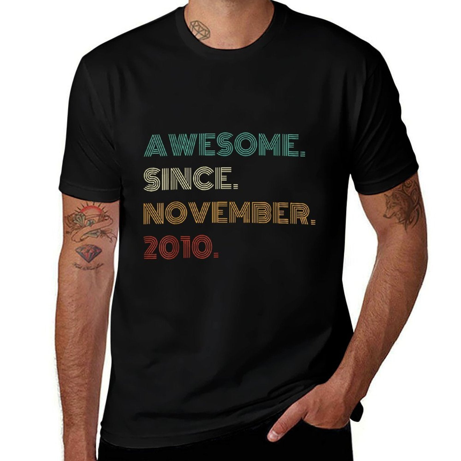 15 Years Old Awesome Since November 2010 15th Birthday  Soft T-Shirt