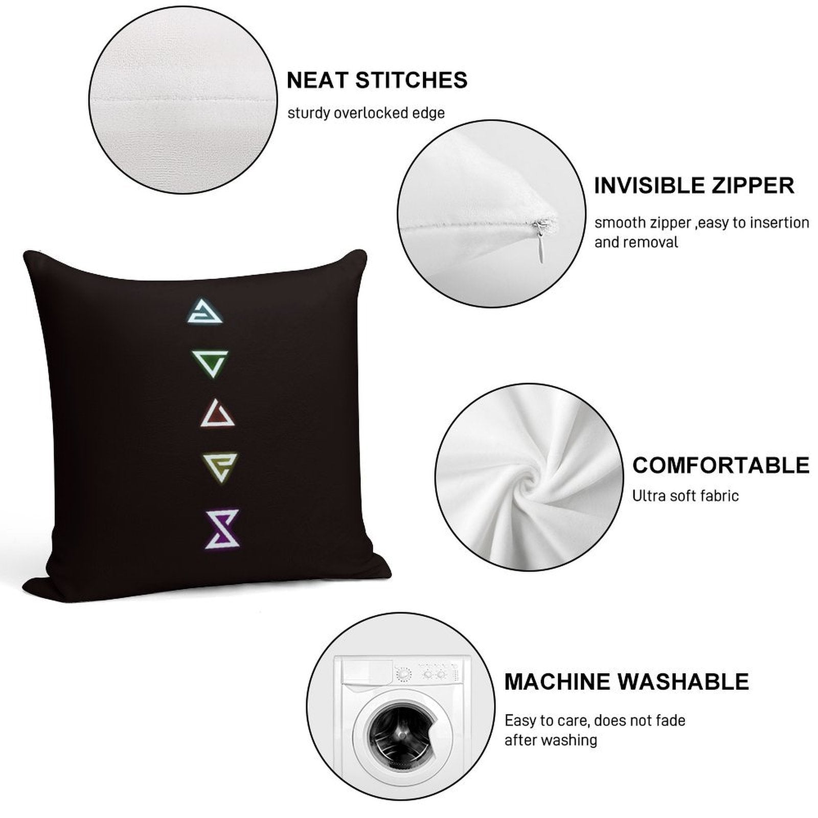 Witcher Magic Signs  Witcher Design Soft Bedroom Essential Throw Pillow