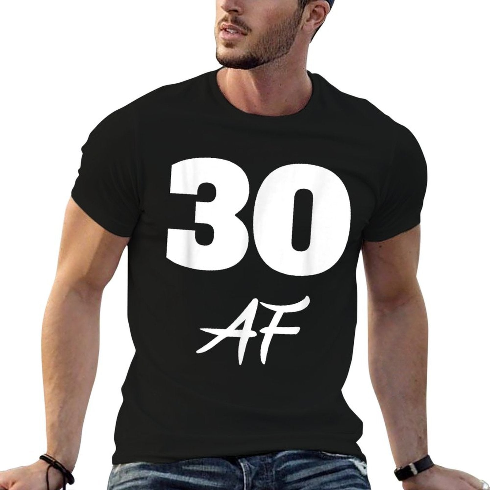 30 AF, 30th Birthday T Shirt  Polyester Blend T-Shirt