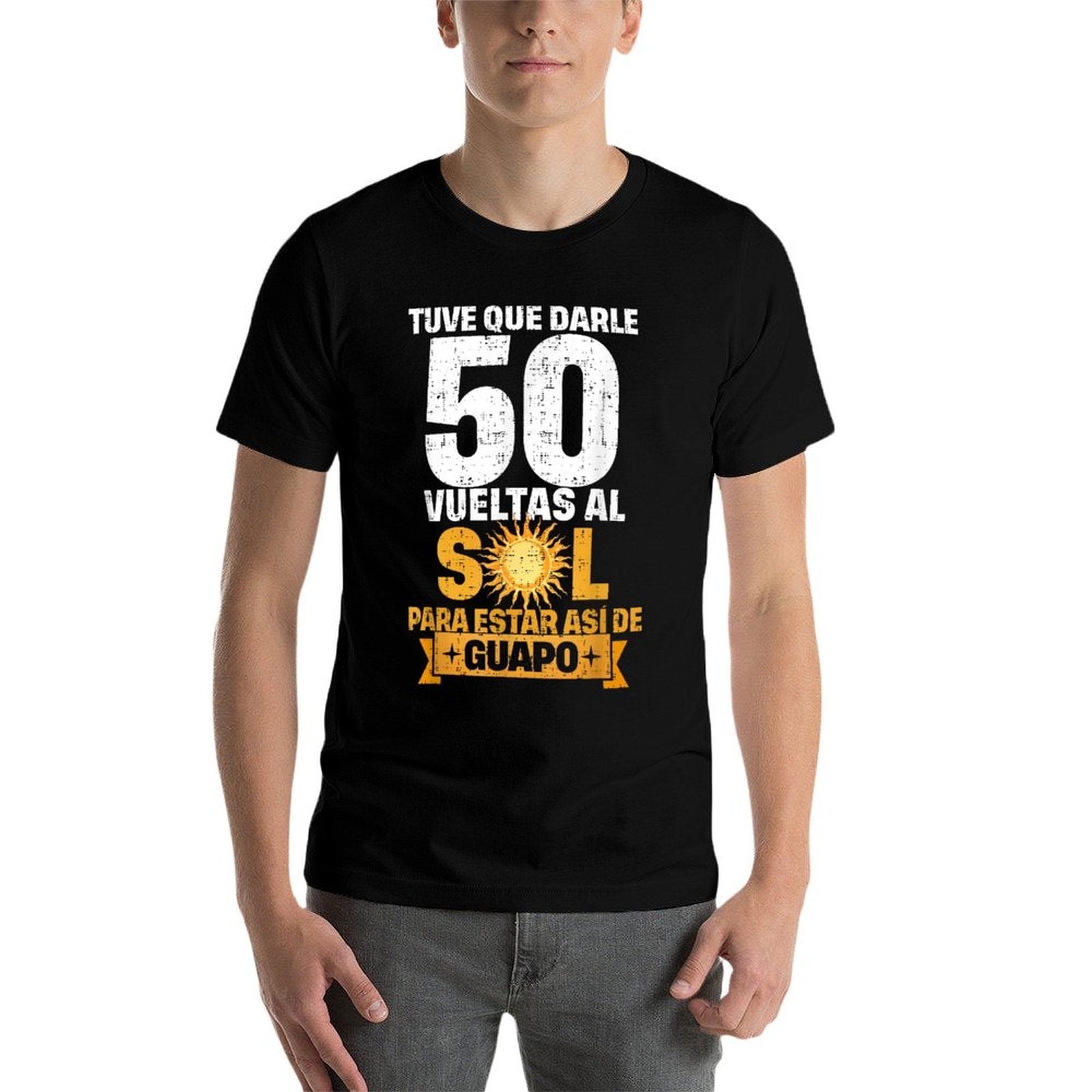 50th Birthday for Men in Spanish Regalo Cumpleanos 50  Wrinkle-resistant T-Shirt