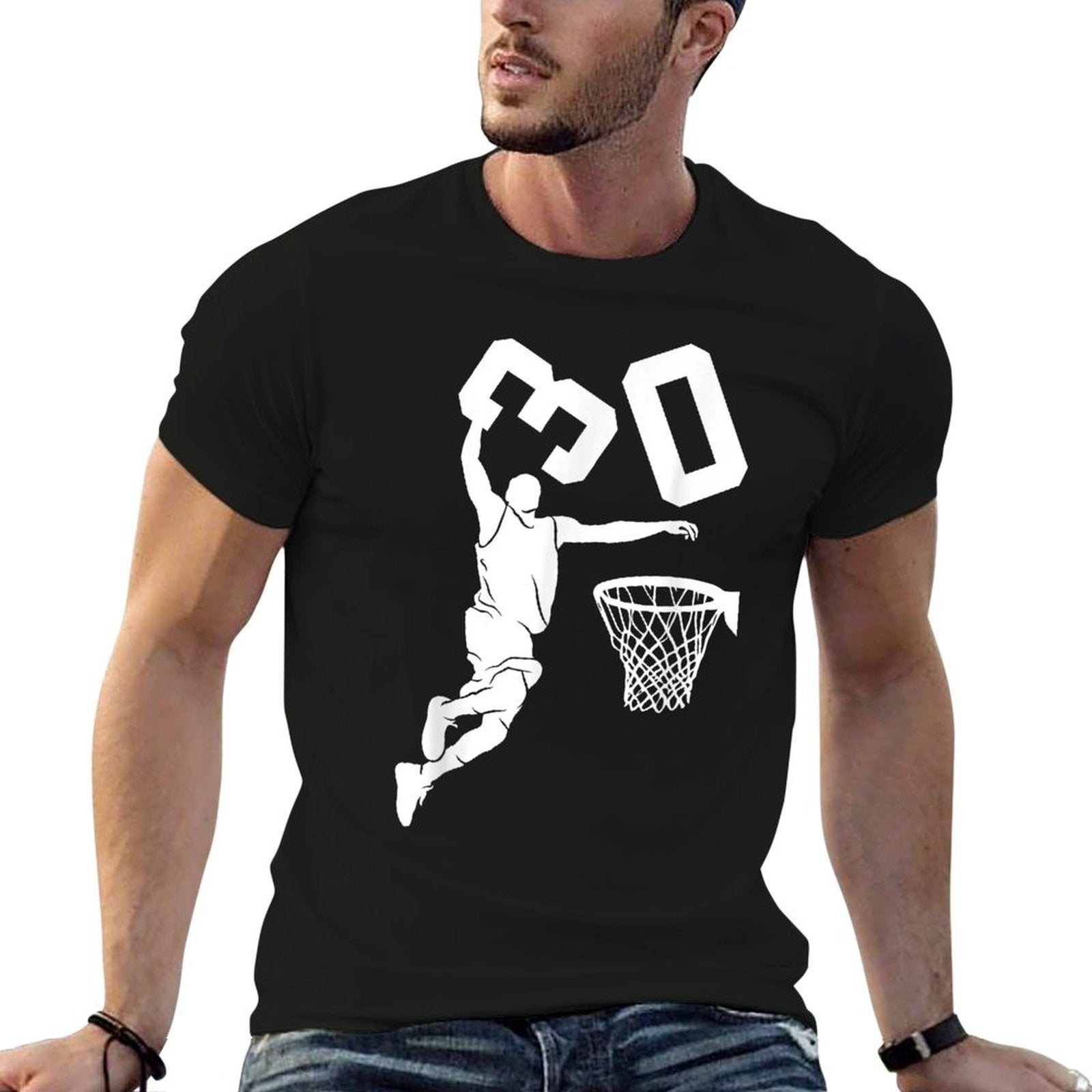 30 YEARS BASKETBALL 30TH BIRTHDAY  High-quality Stitching T-Shirt