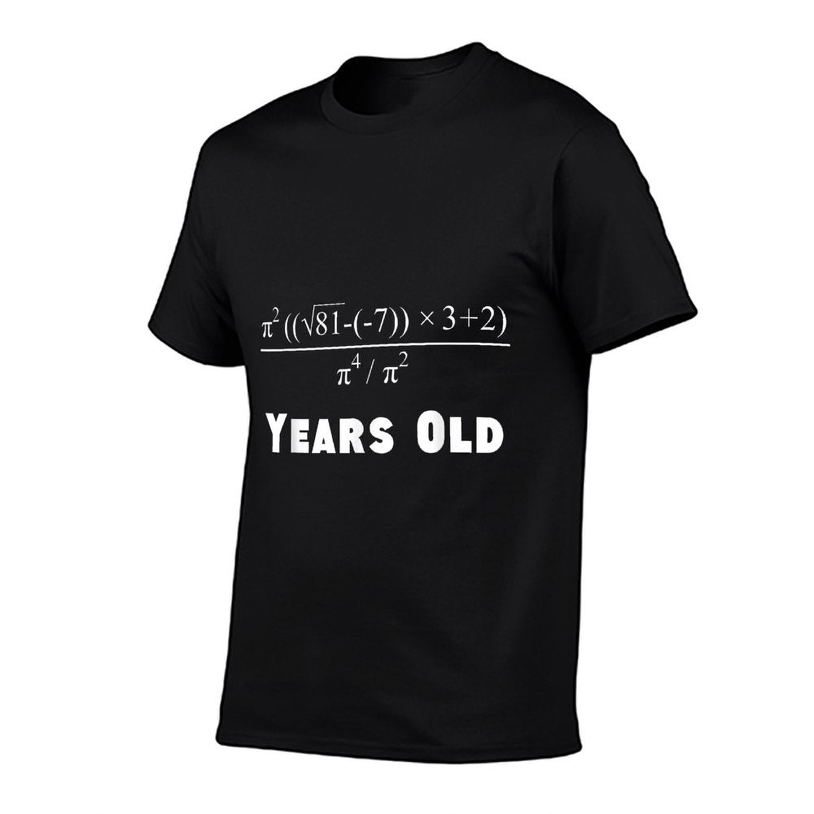 50 Years Old Algebra Equation 50th Birthday Funny Math  Ribbed Collar T-Shirt