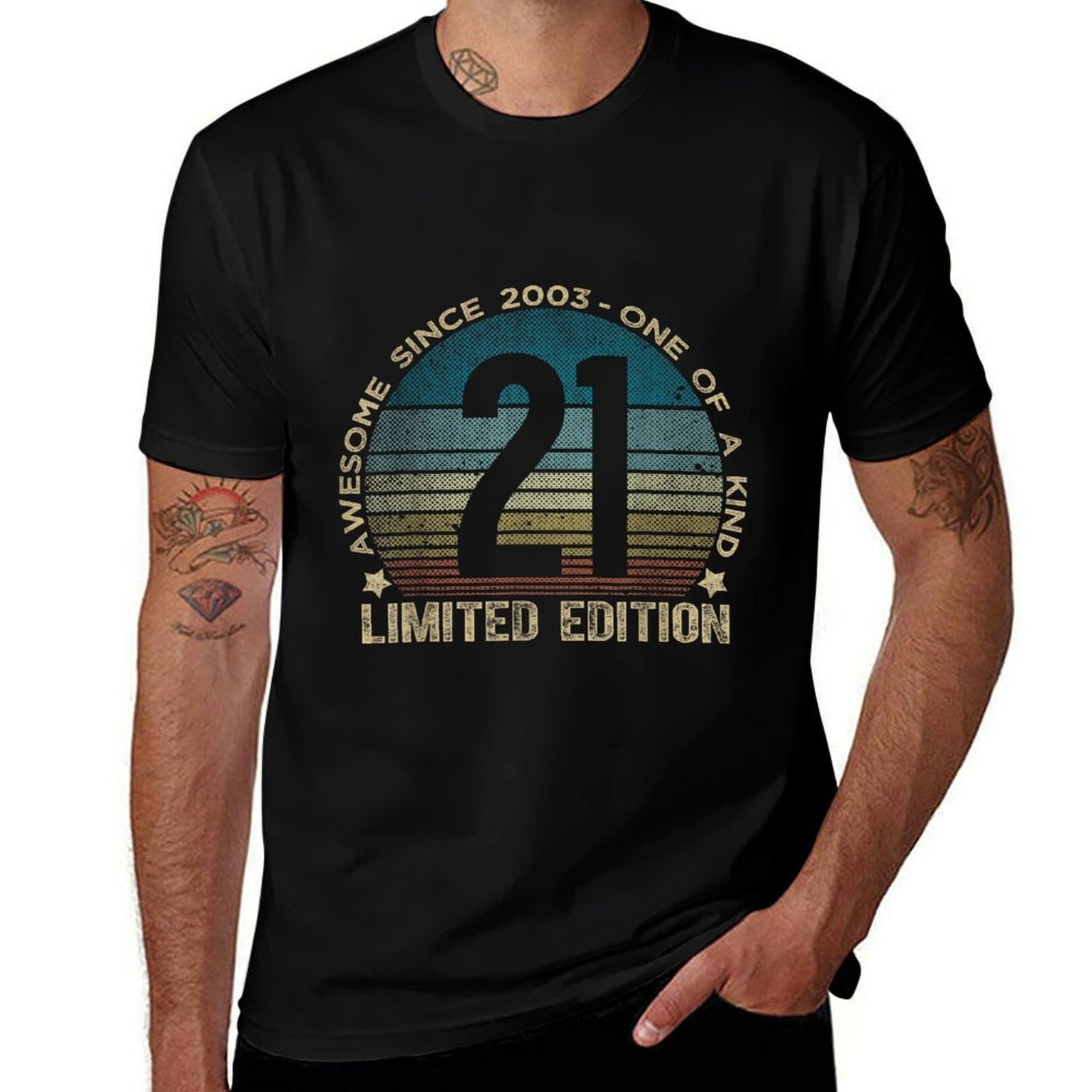 21st Birthday 21 Year Old Gifts Vintage 2003 Limited Edition  Odor-resistant T-Shirt