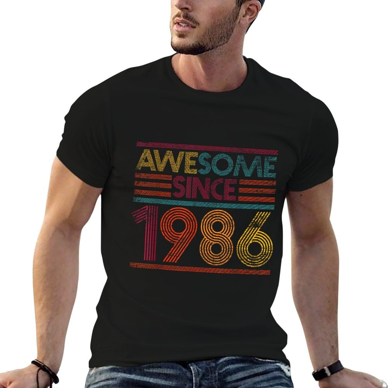 38th Birthday Gifts Retro - Awesome Since 1986  Easy-care T-Shirt