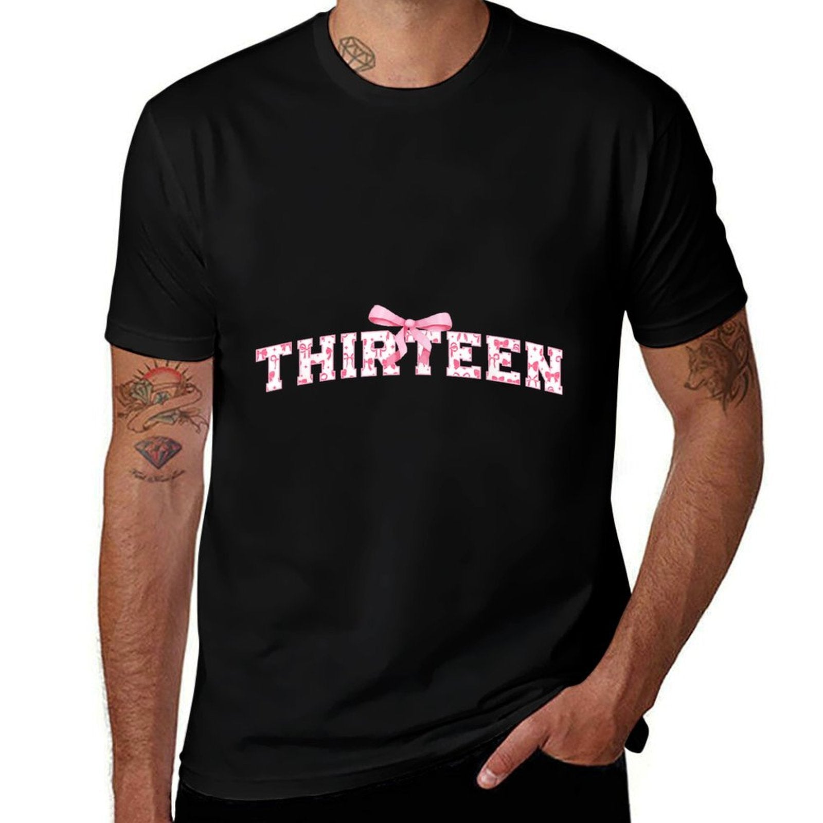 13th Coquette Themed Birthday Thirteen Year Old Coquette Bow  Quick-drying T-Shirt