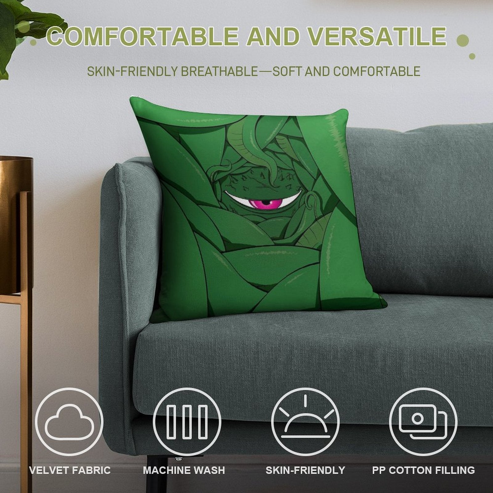 Shuma Gorath Soft Shrink-Resistant Throw Pillow