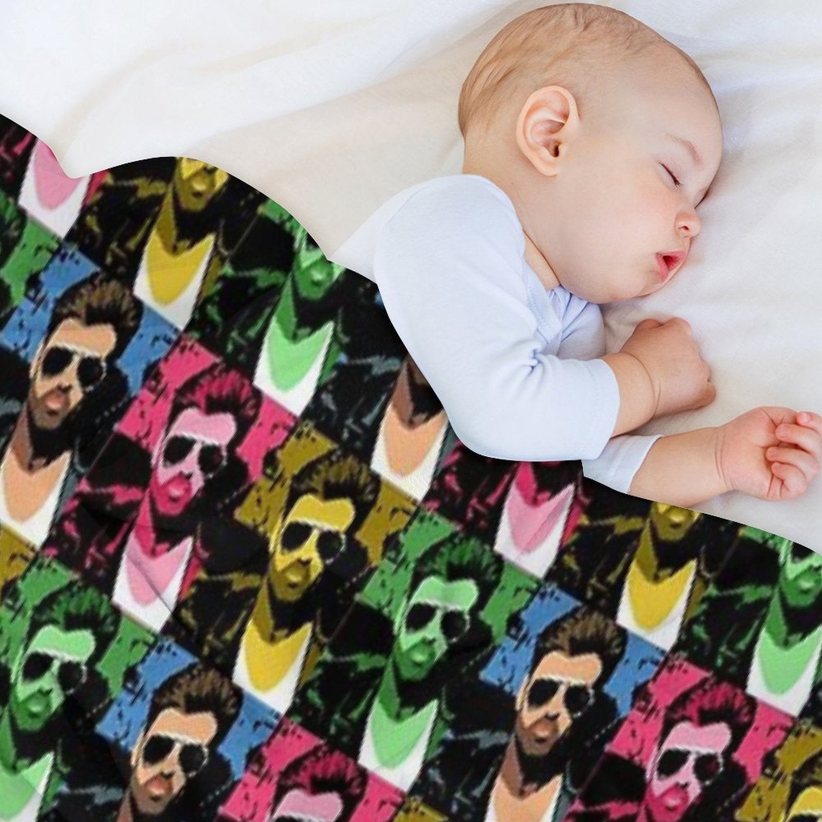 George Michael Pop Art Machine-washable Throw Blanket