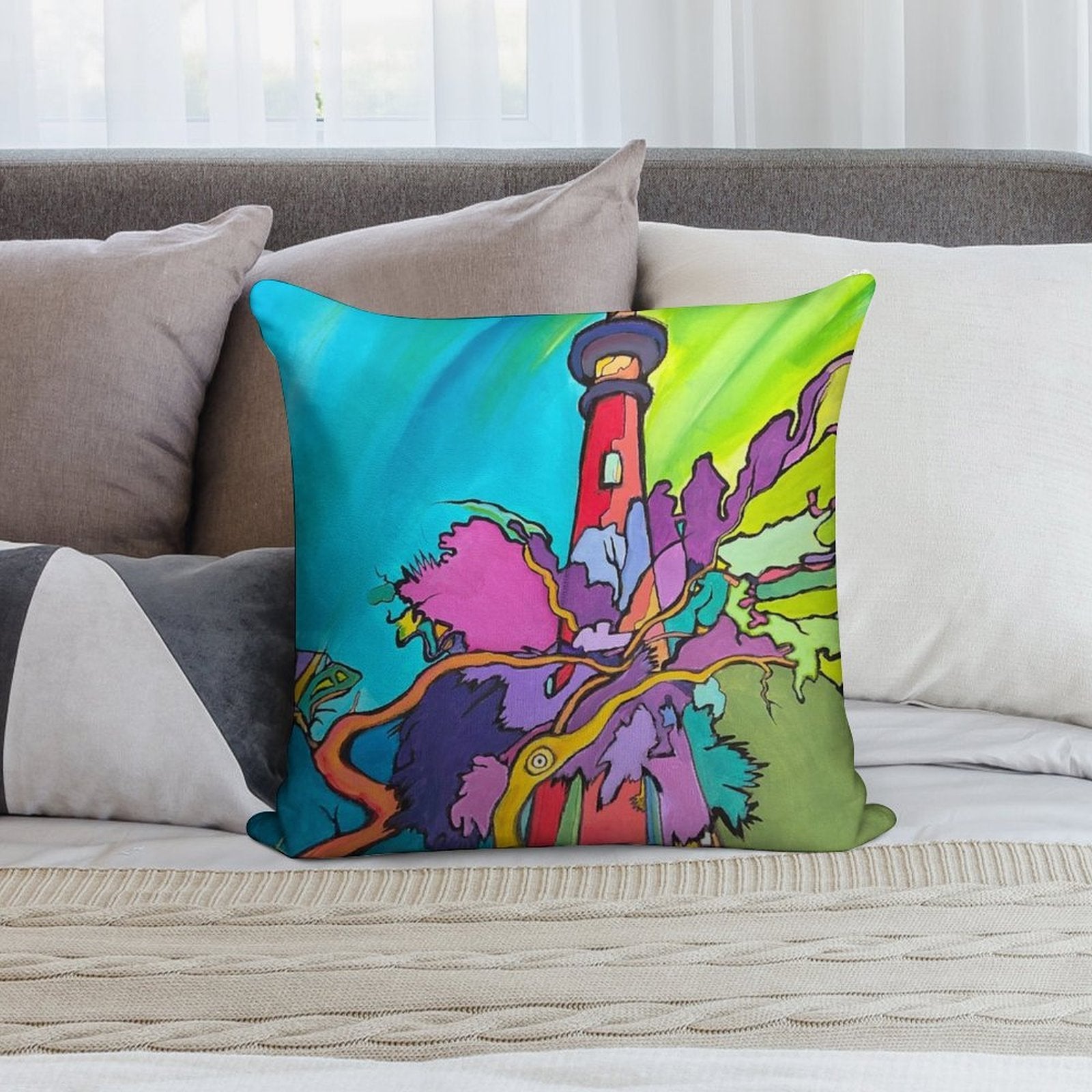 203 Above The Tangled Trees Soft Multiple Sizes Throw Pillow