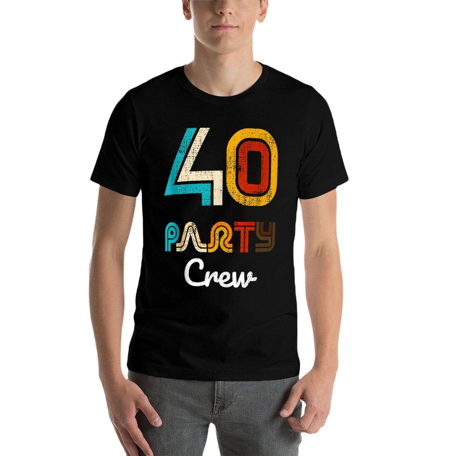 40 Party Crew - 40 Year Old Vintage 1984 40th Birthday Gift  Summer-ready Fabric T-Shirt