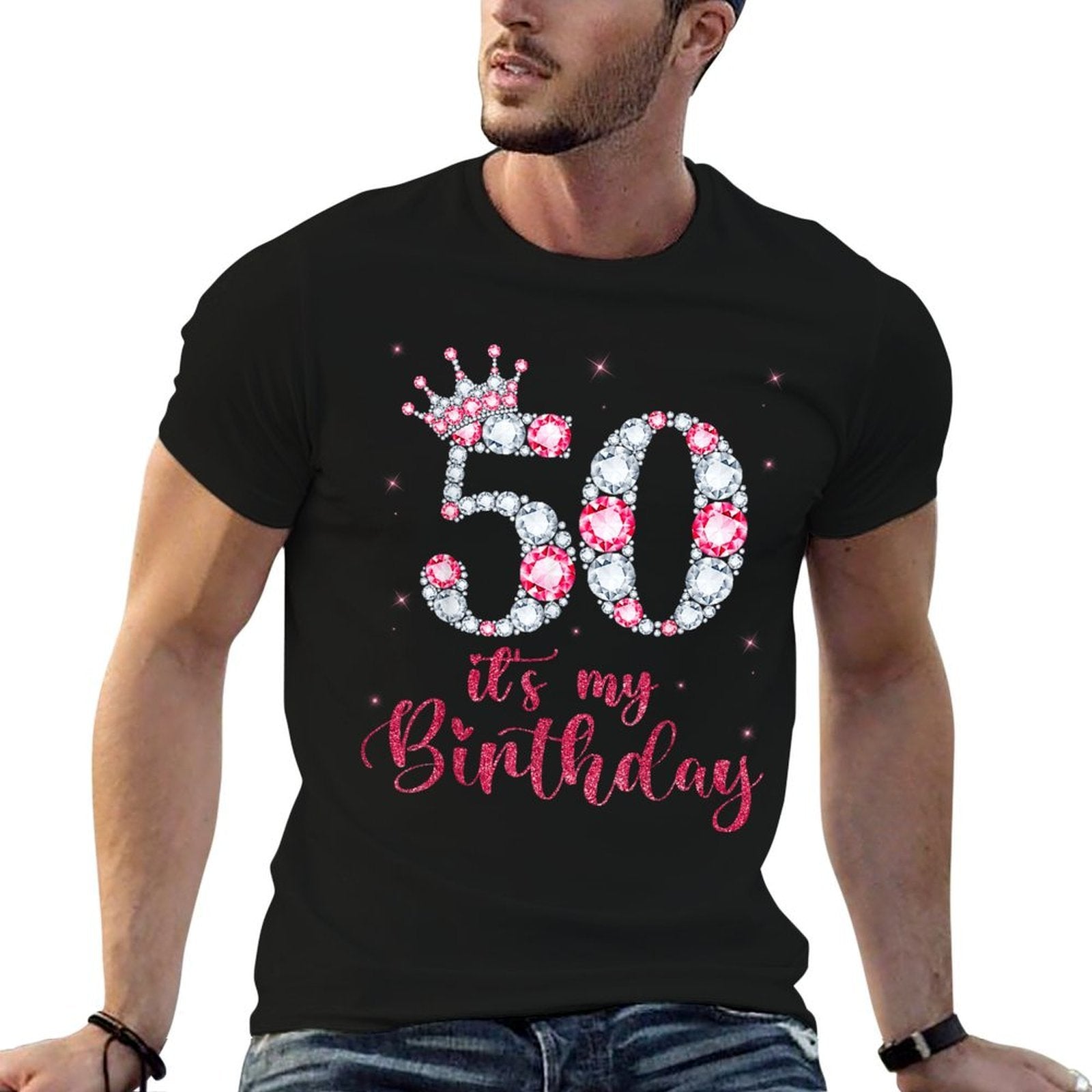 50 It's My Birthday 50 Years Old 50th Birthday Girl Lady  Moisture-wicking T-Shirt