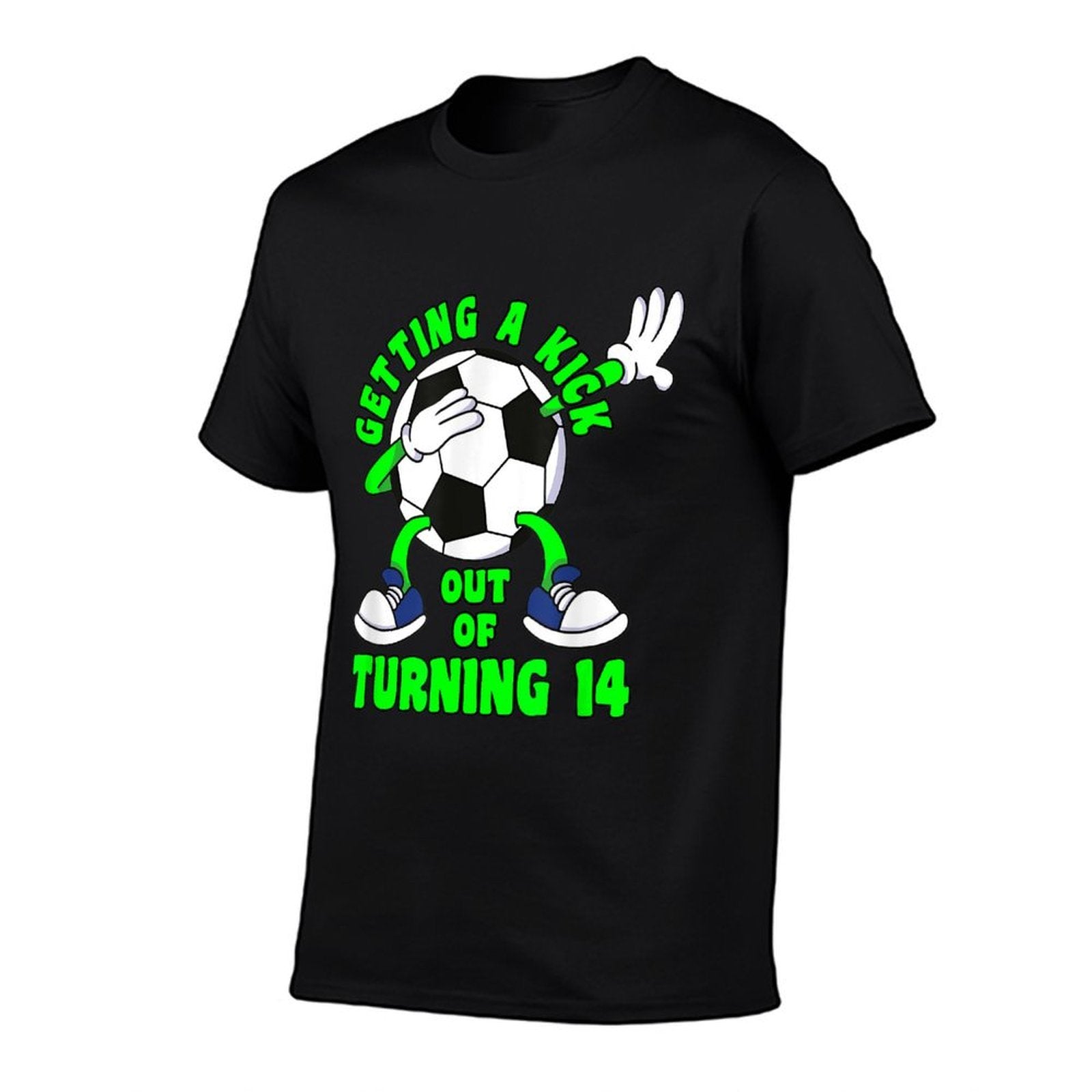 14 Year Old Happy 14th Birthday Soccer 14th Birthday  Cotton T-Shirt