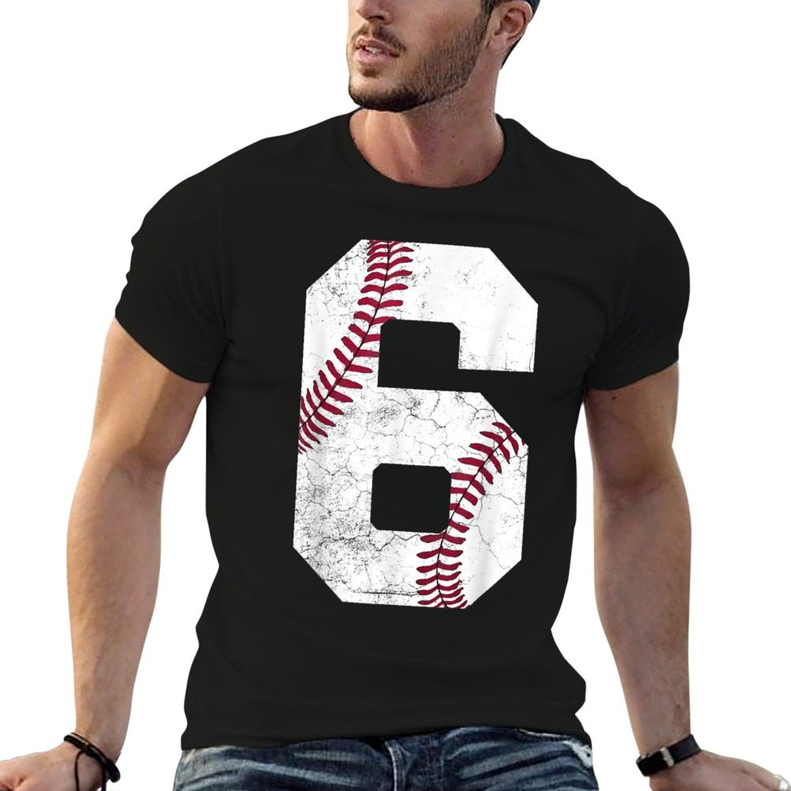 2019 6th Birthday Baseball Boys Kids Six 6 Sixth Gift  Eco-friendly Material T-Shirt