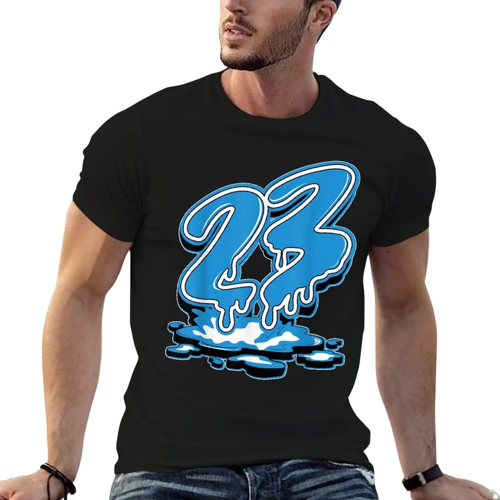 23 Drip Powder Blue 9s Matching For Men Women  Odor-resistant T-Shirt
